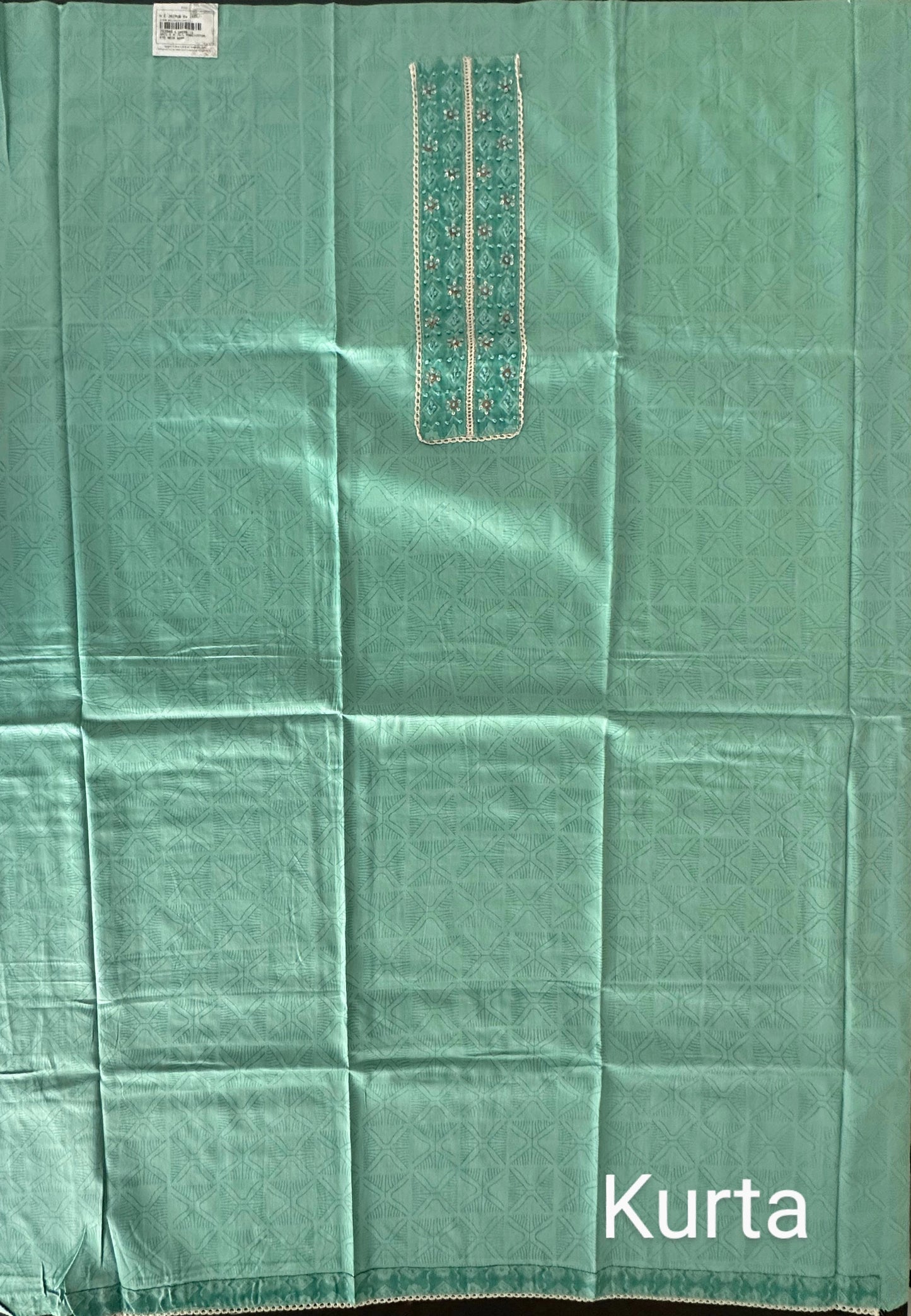 Sea Green Jaipuri Cotton 3-peice Suit