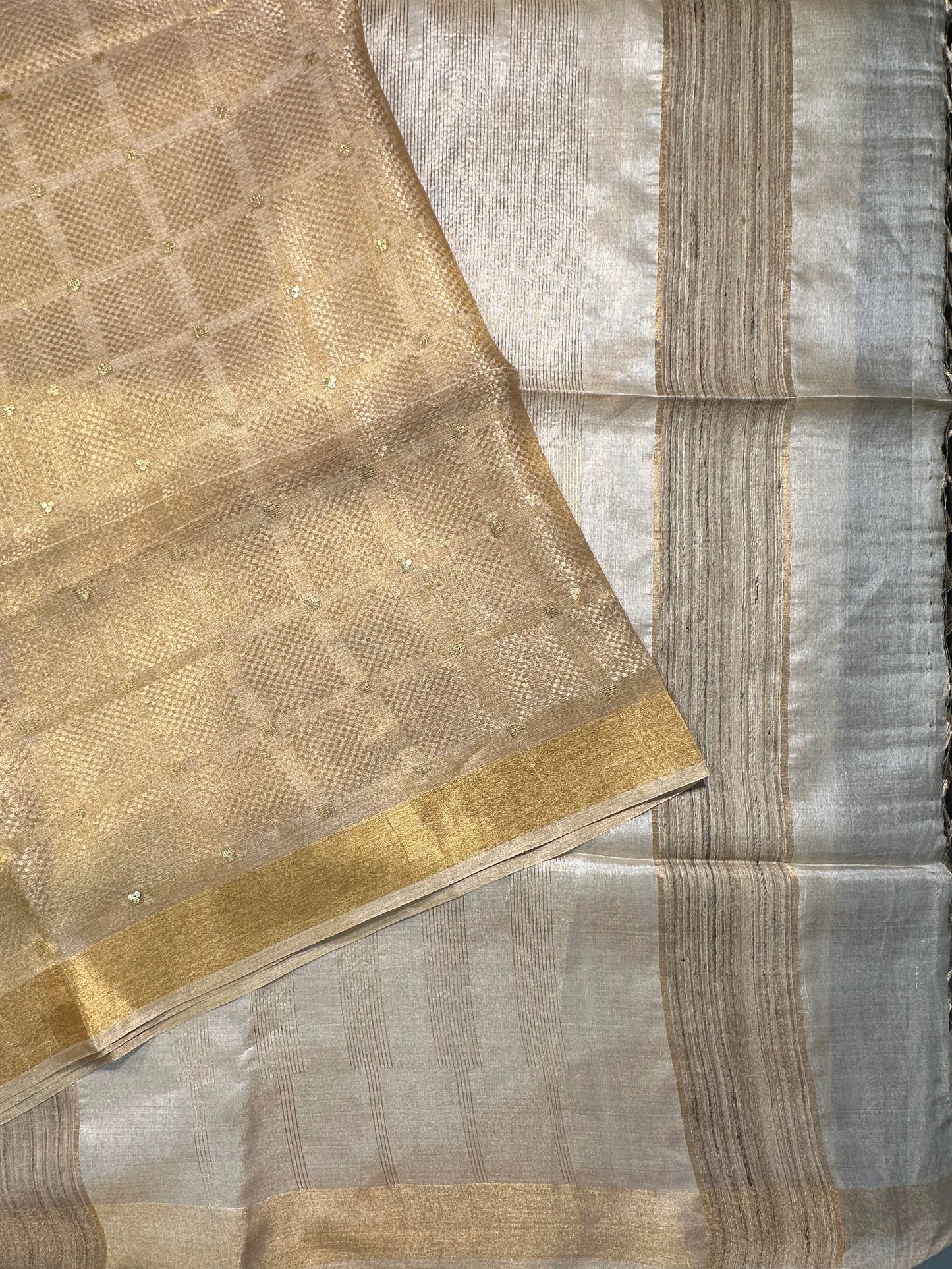 Emboss Tissue Silk Saree