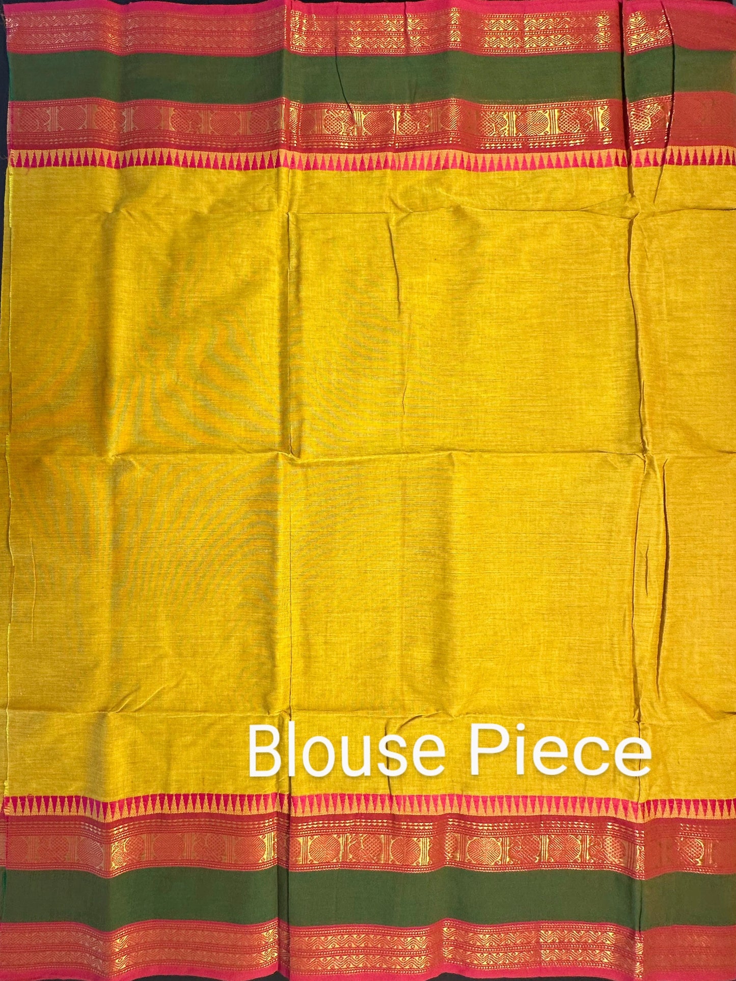 Mustard Narayanpet Cotton Saree