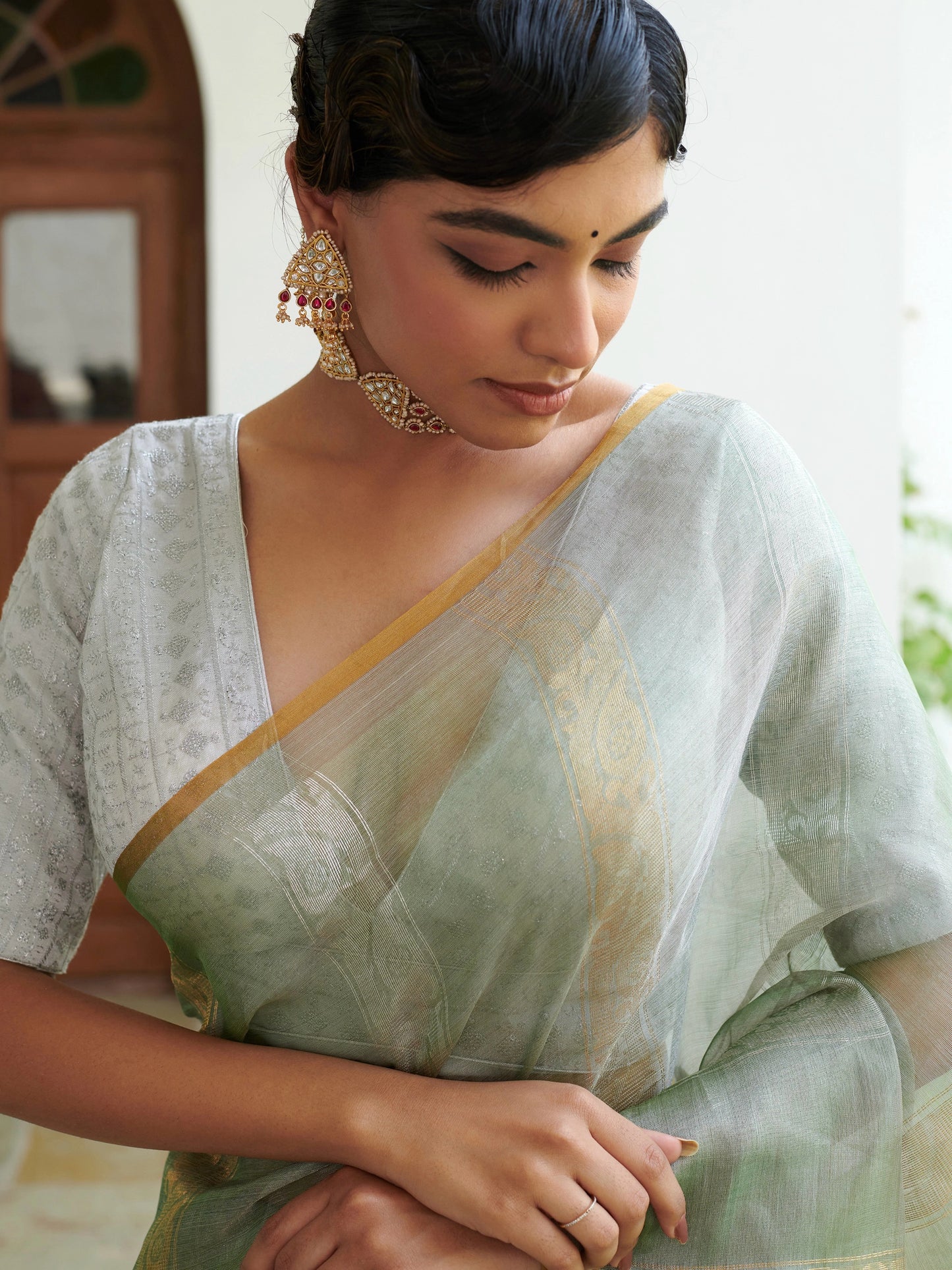 Jacquard Pure Tissue Silk Saree