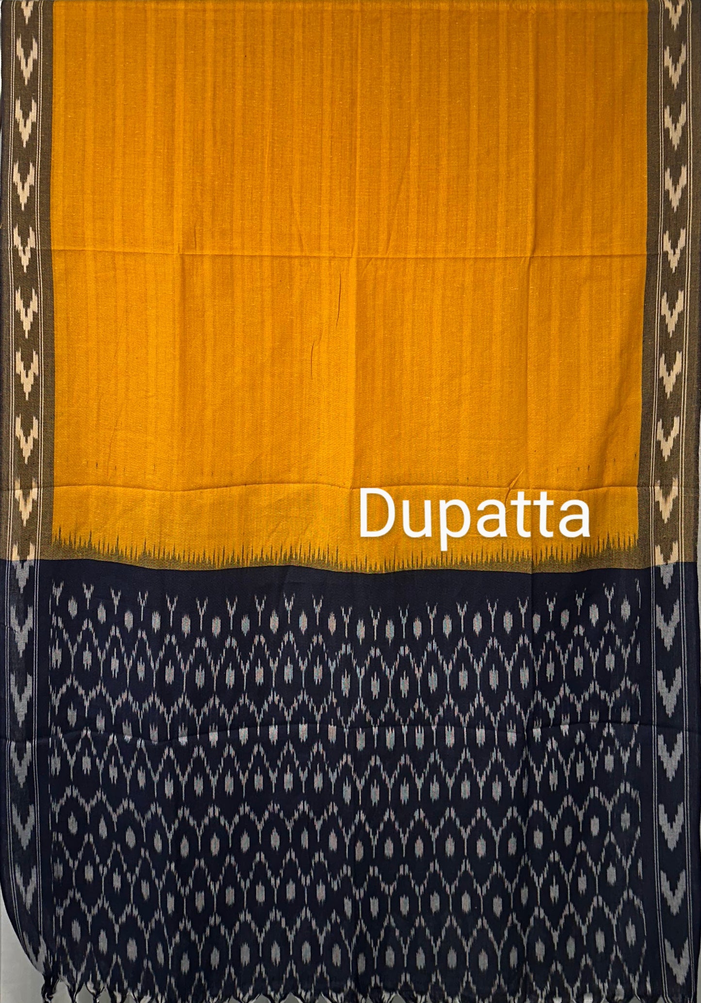 Navy Blue Ikkat Pure Cotton 3 Piece Suit