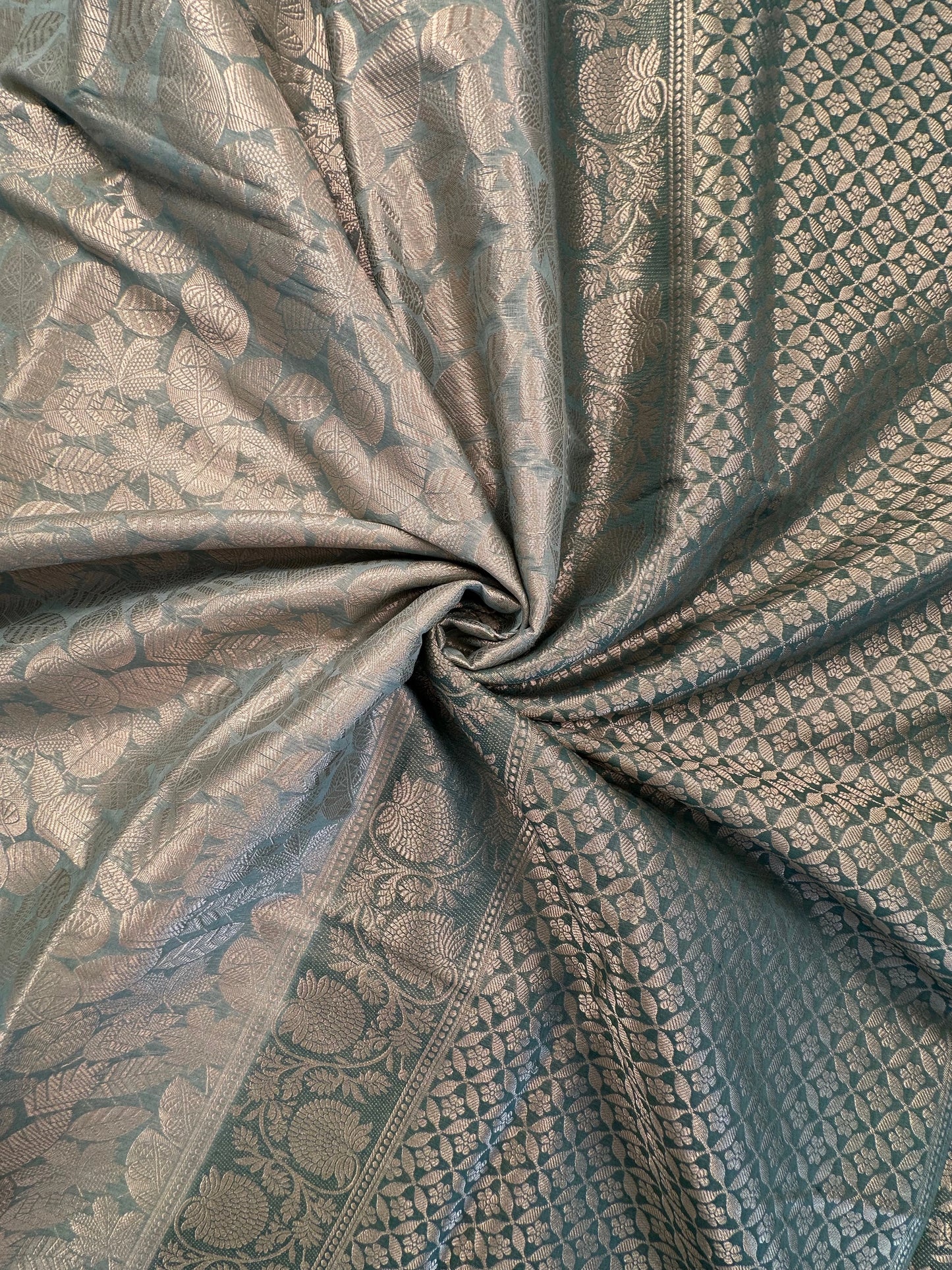 Sage Green Vartika Tissue Saree