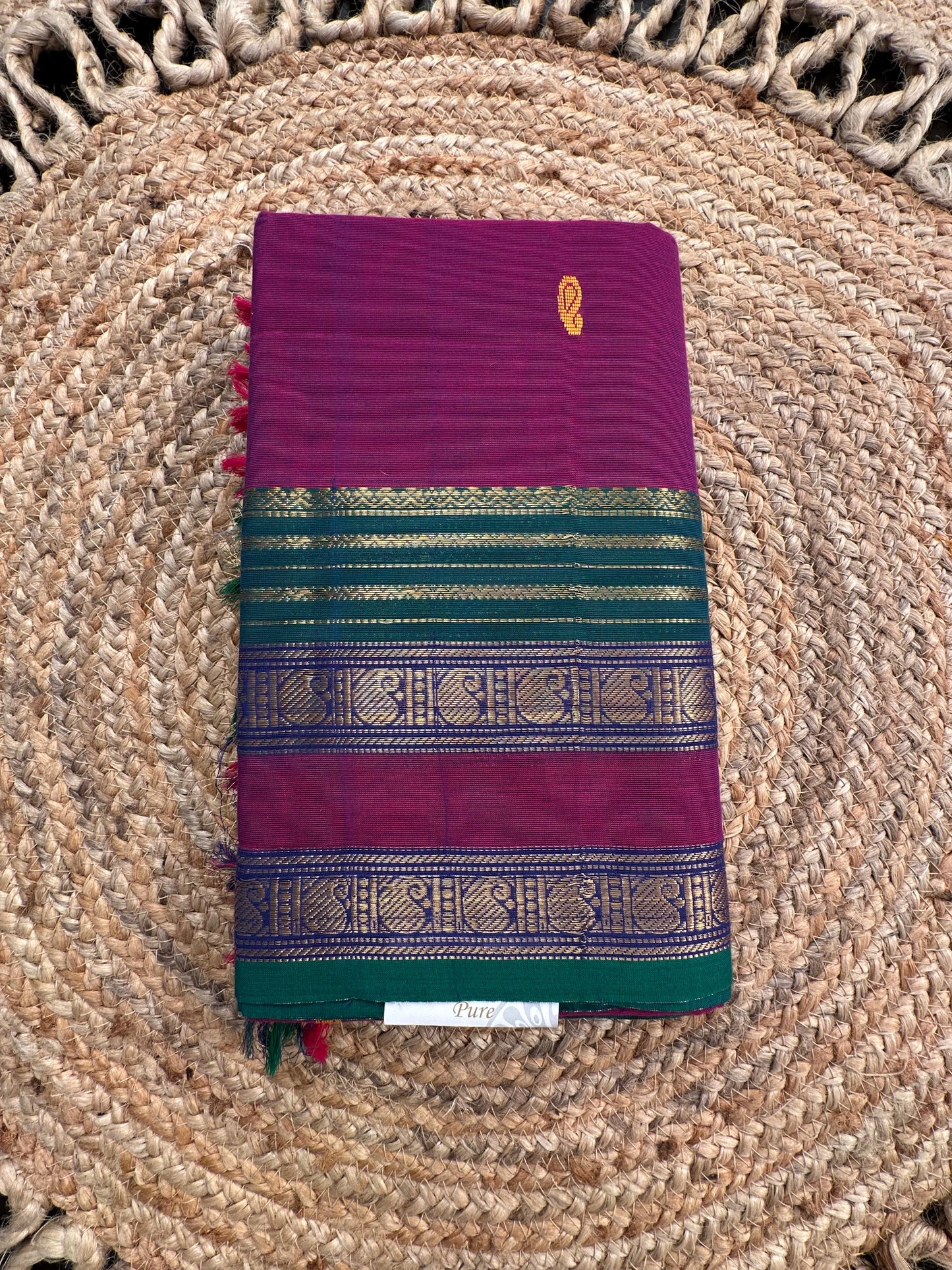 Wine Narayanpet Cotton Saree