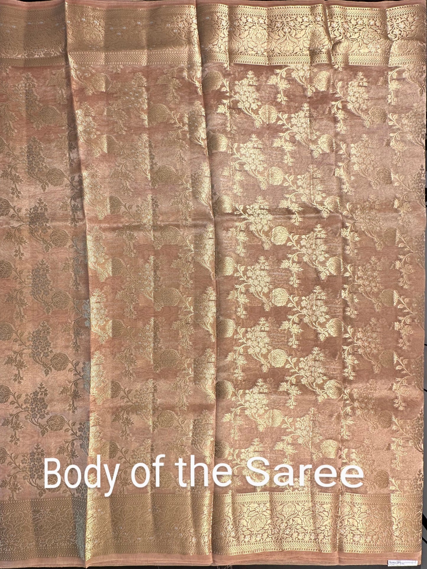 Baby Pink Tissue Silk Saree