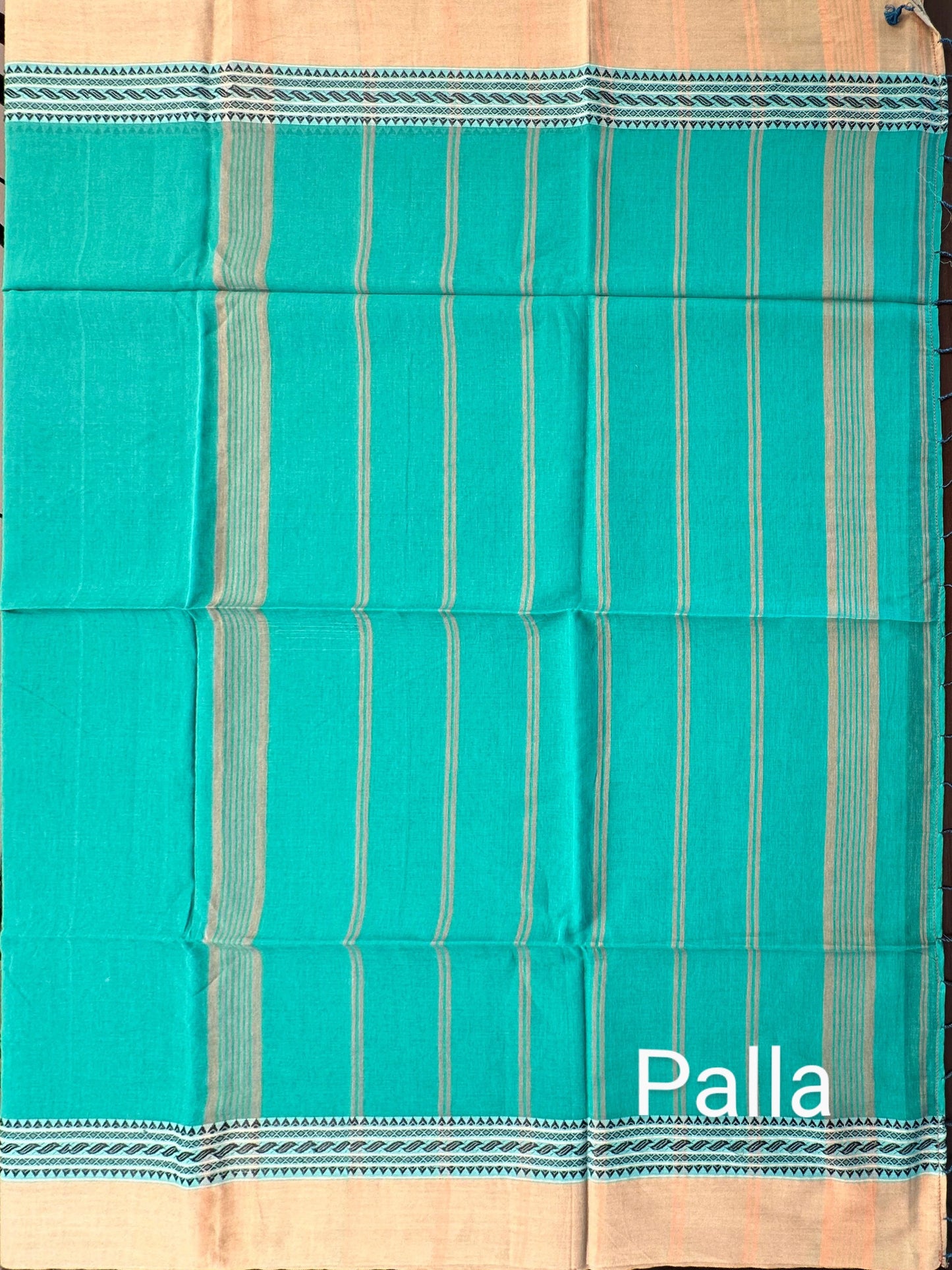 Green-Beige Tripura Cotton Saree