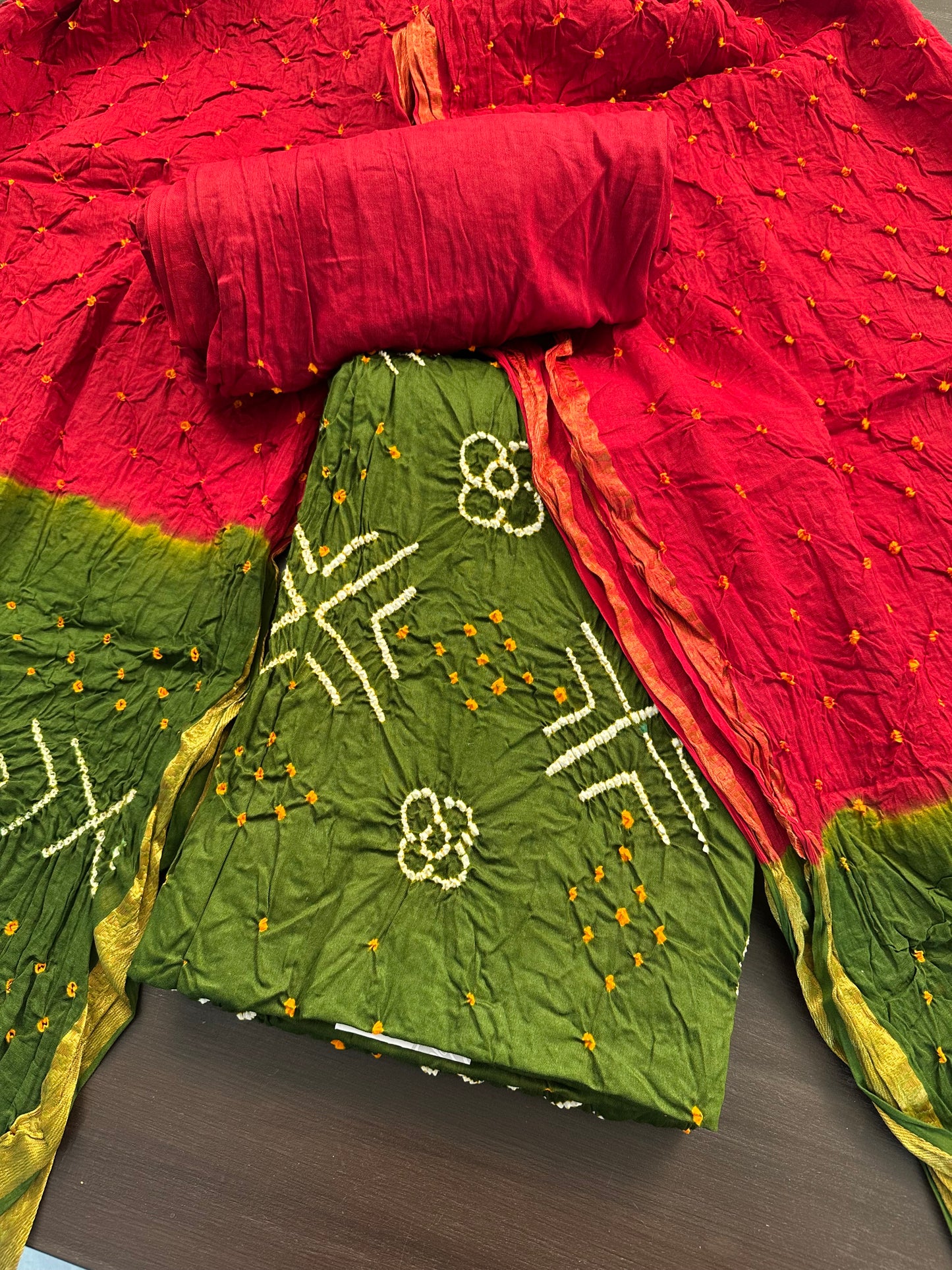 Bandhej Jaipuri Cotton Suit