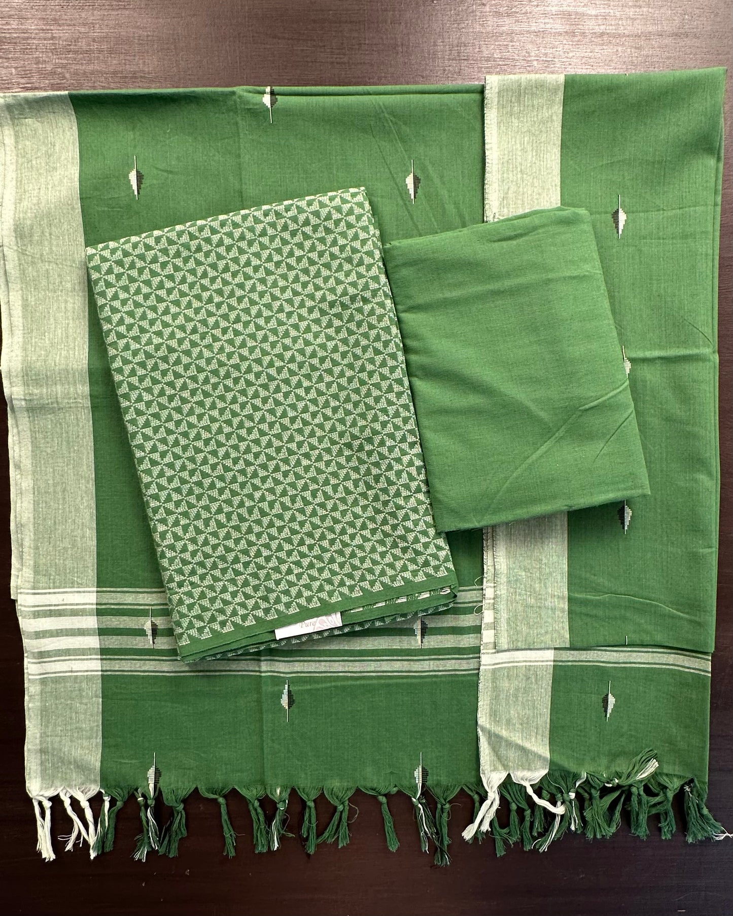 Jacquard Pure Handloom Cotton Suit