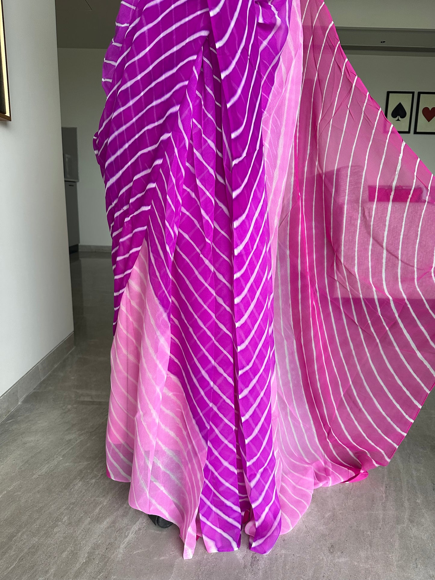 Leheriya Georgette Saree