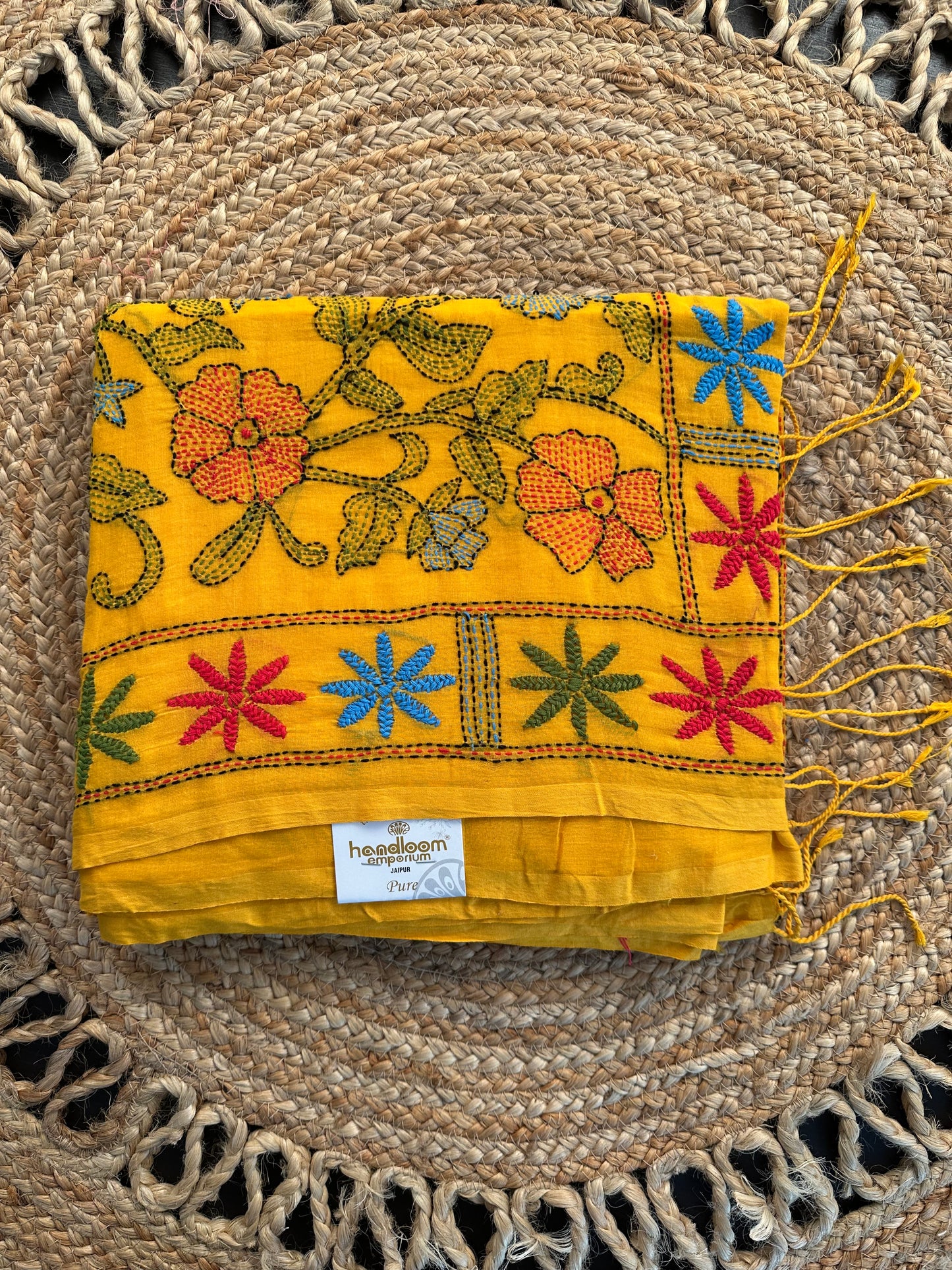 Kaantha Embroidery Cotton Saree