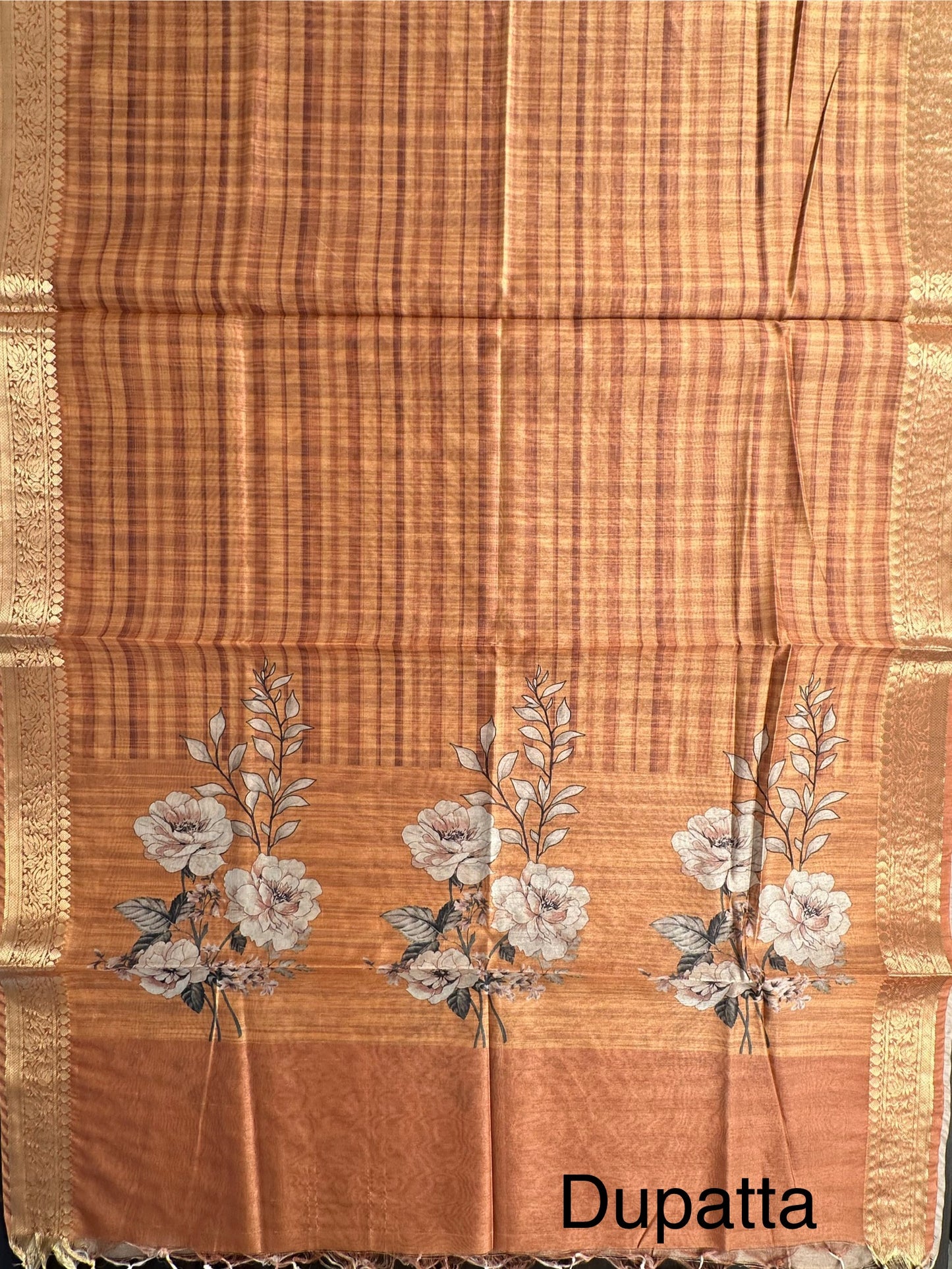 Mustard Fancy Cotton 3-Piece Suit