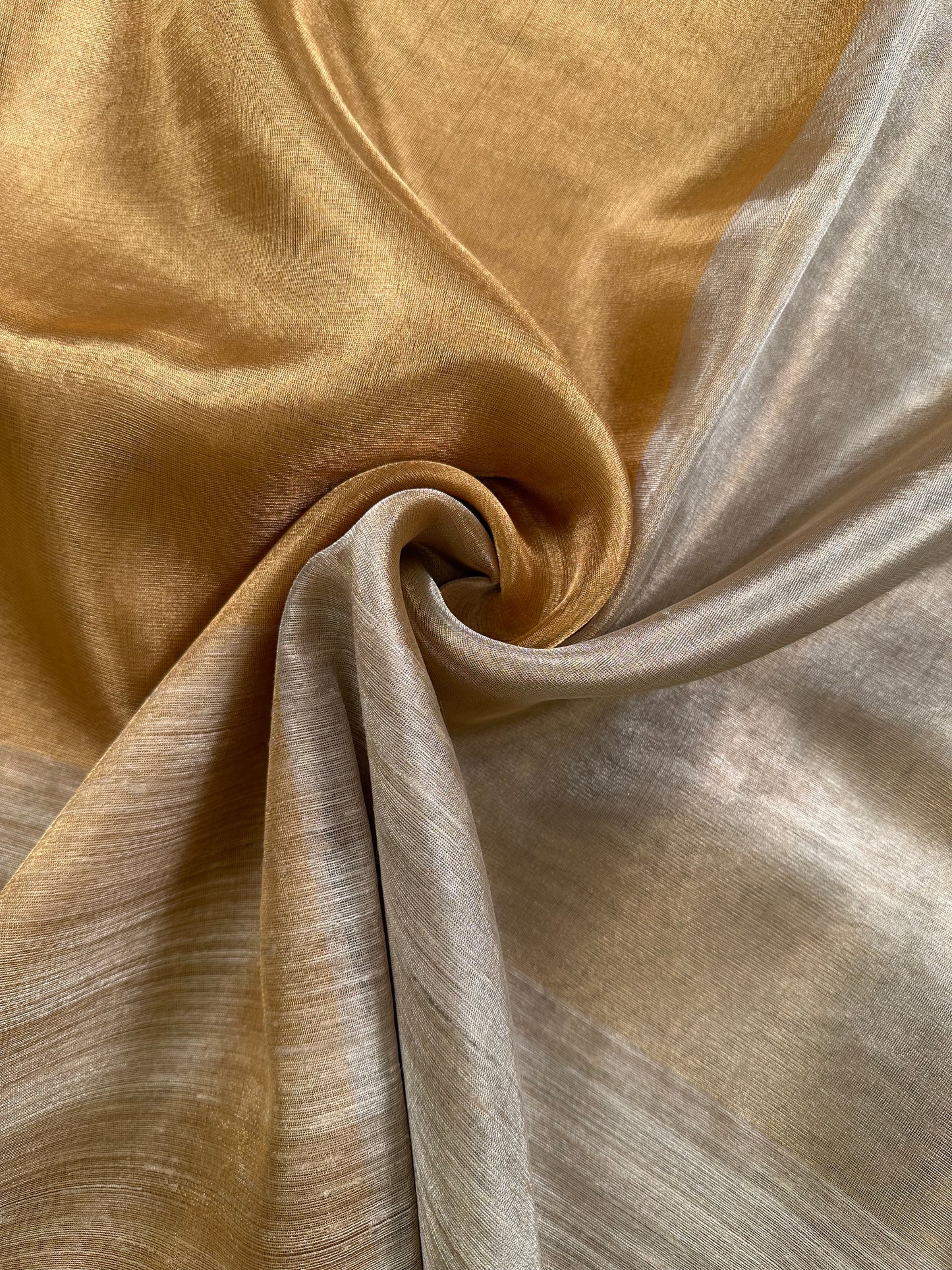 Swarnima Chandrahaas Golden-Silver Tissue Saree