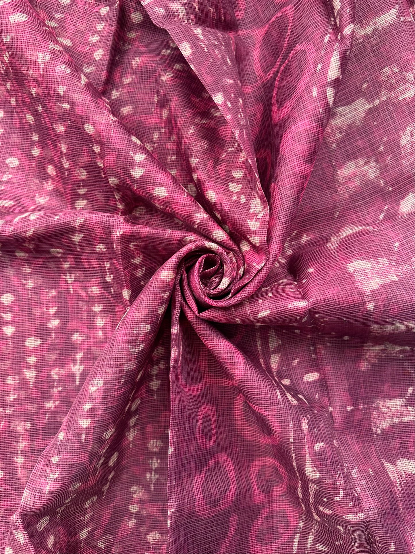 Purple Kota Doria Cotton-Silk Saree