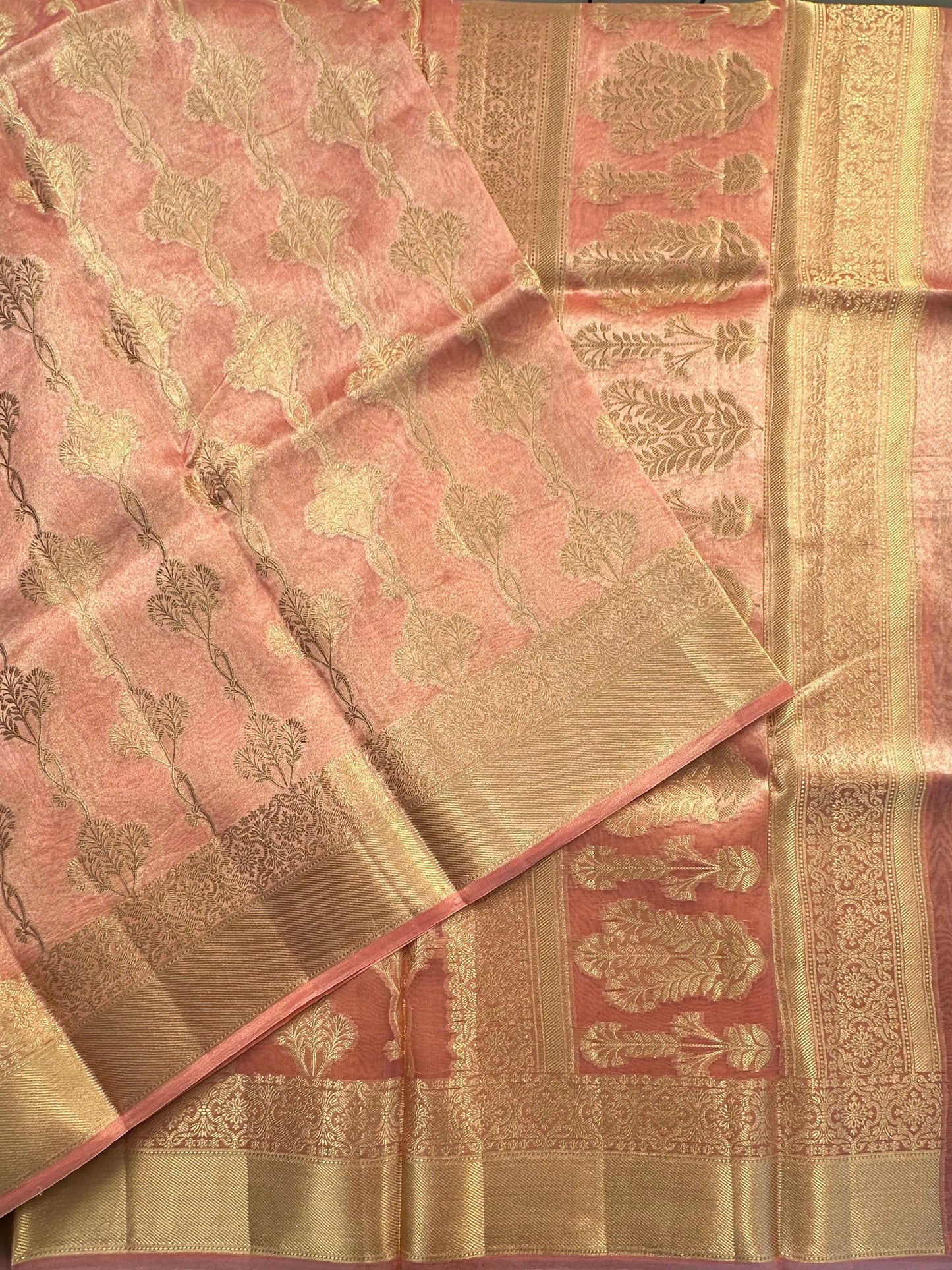 Pink Tissue Silk Saree