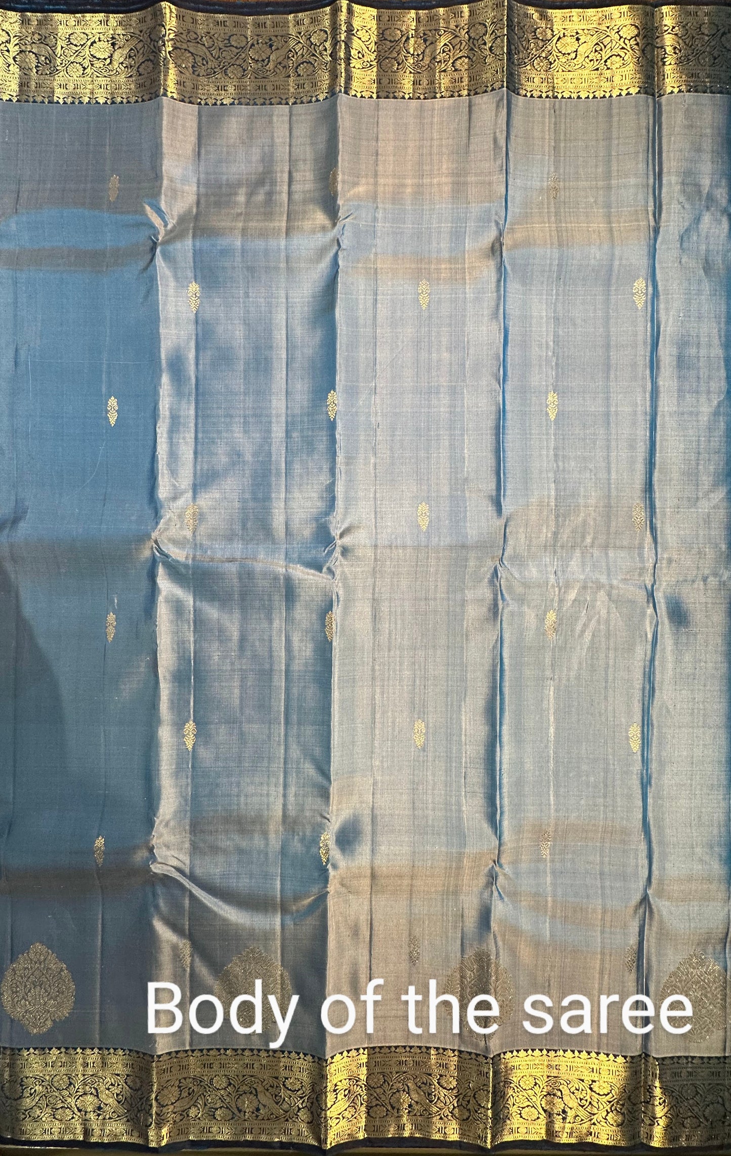 Blue Handloom Kanjivaram Pure Silk Saree