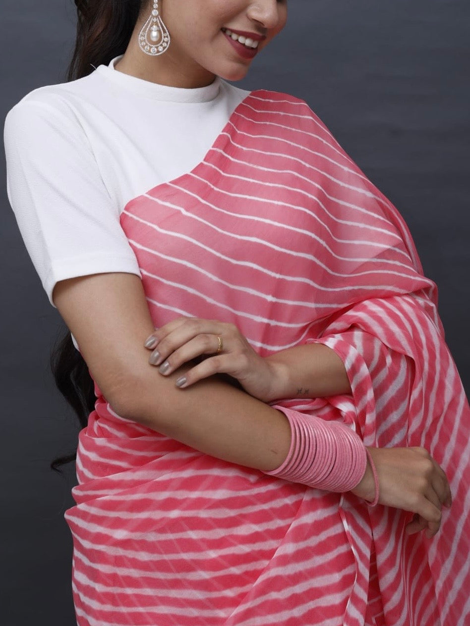 Leheriya Georgette Saree
