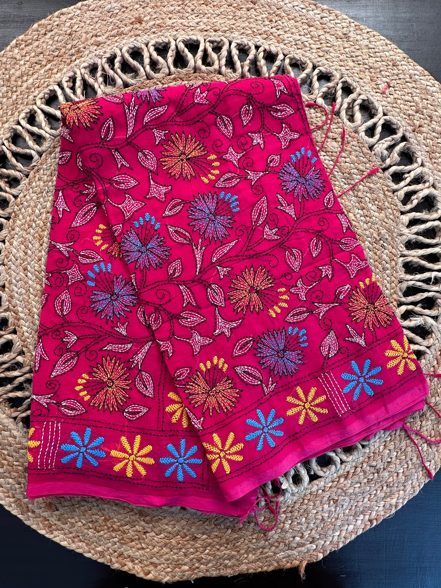 Kaantha Embroidery Cotton Saree