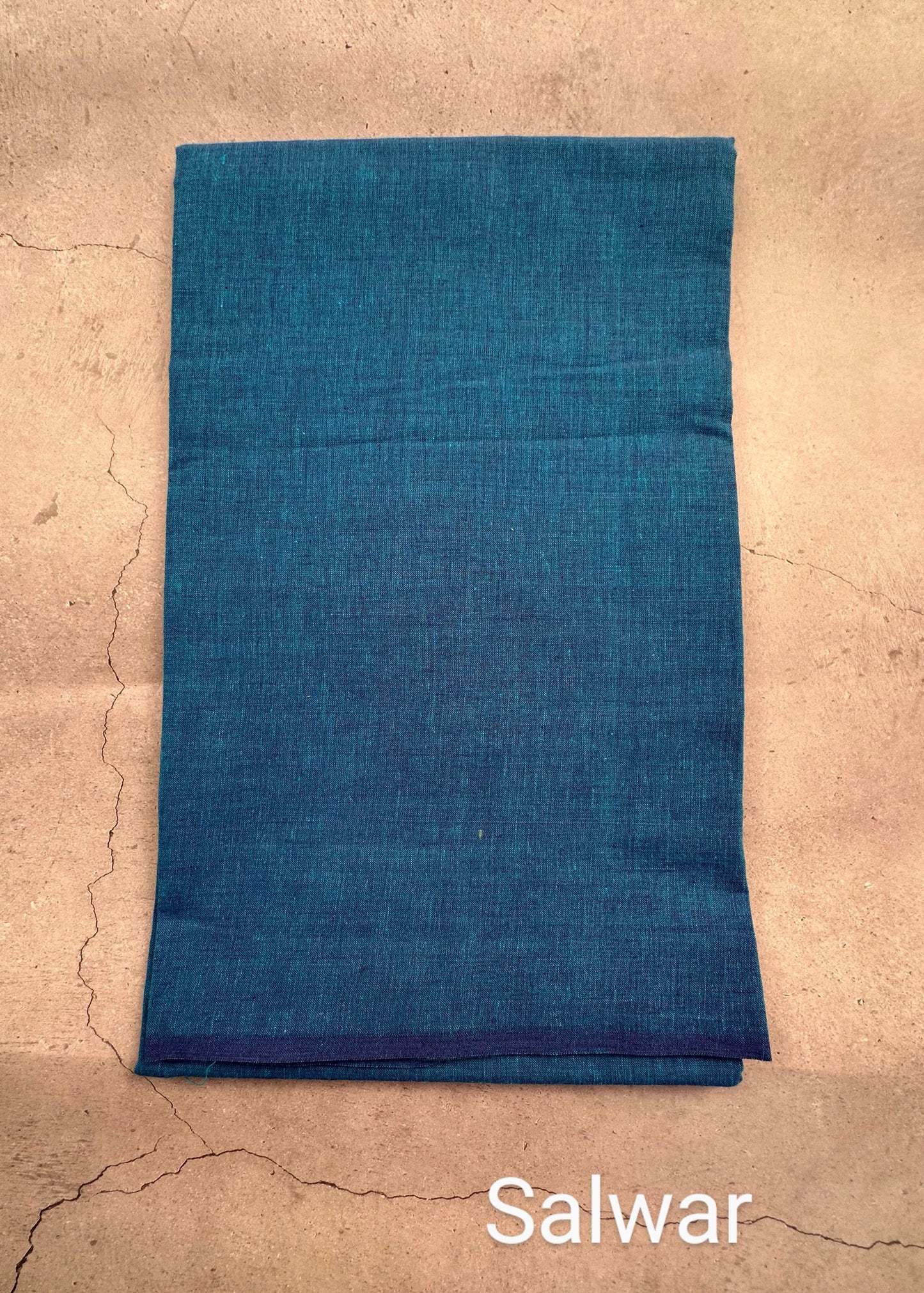Sea Green Checkered Handloom Cotton Suit