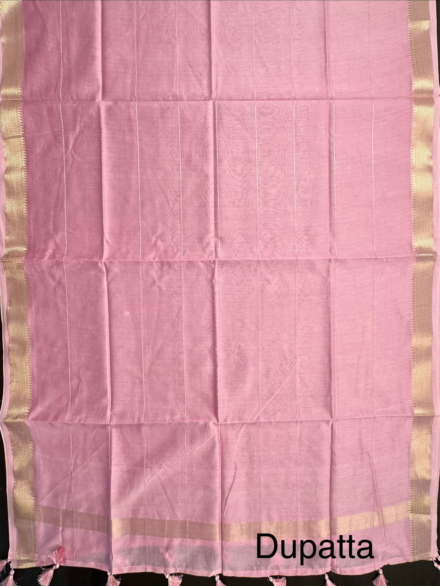 Pastel Pink Handloom Chanderi Suit