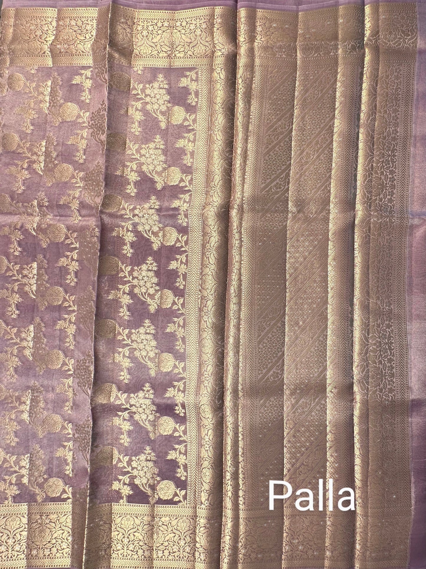 Mauve Tissue Silk Saree