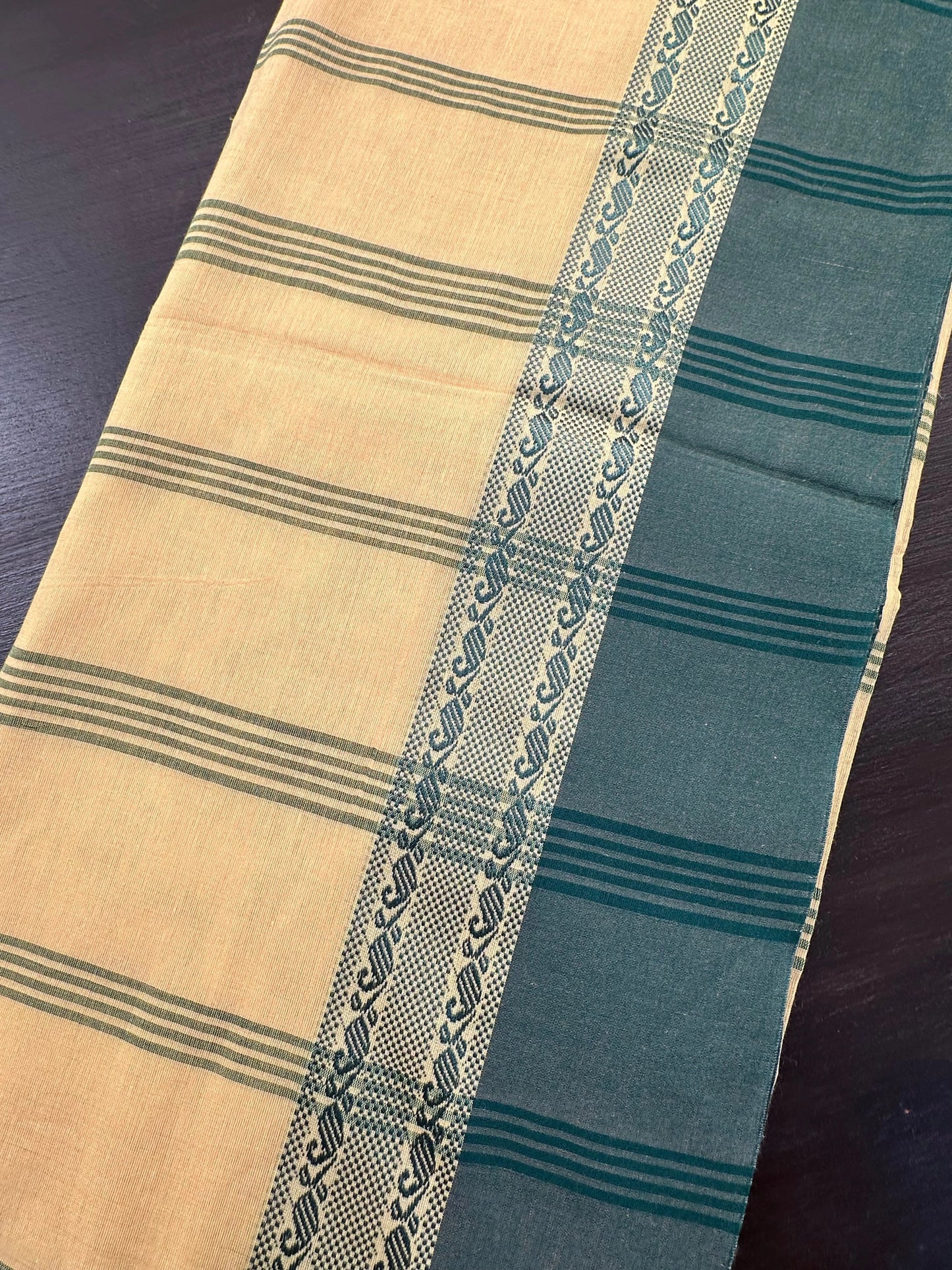 Yellow-Green Tripura Cotton Saree