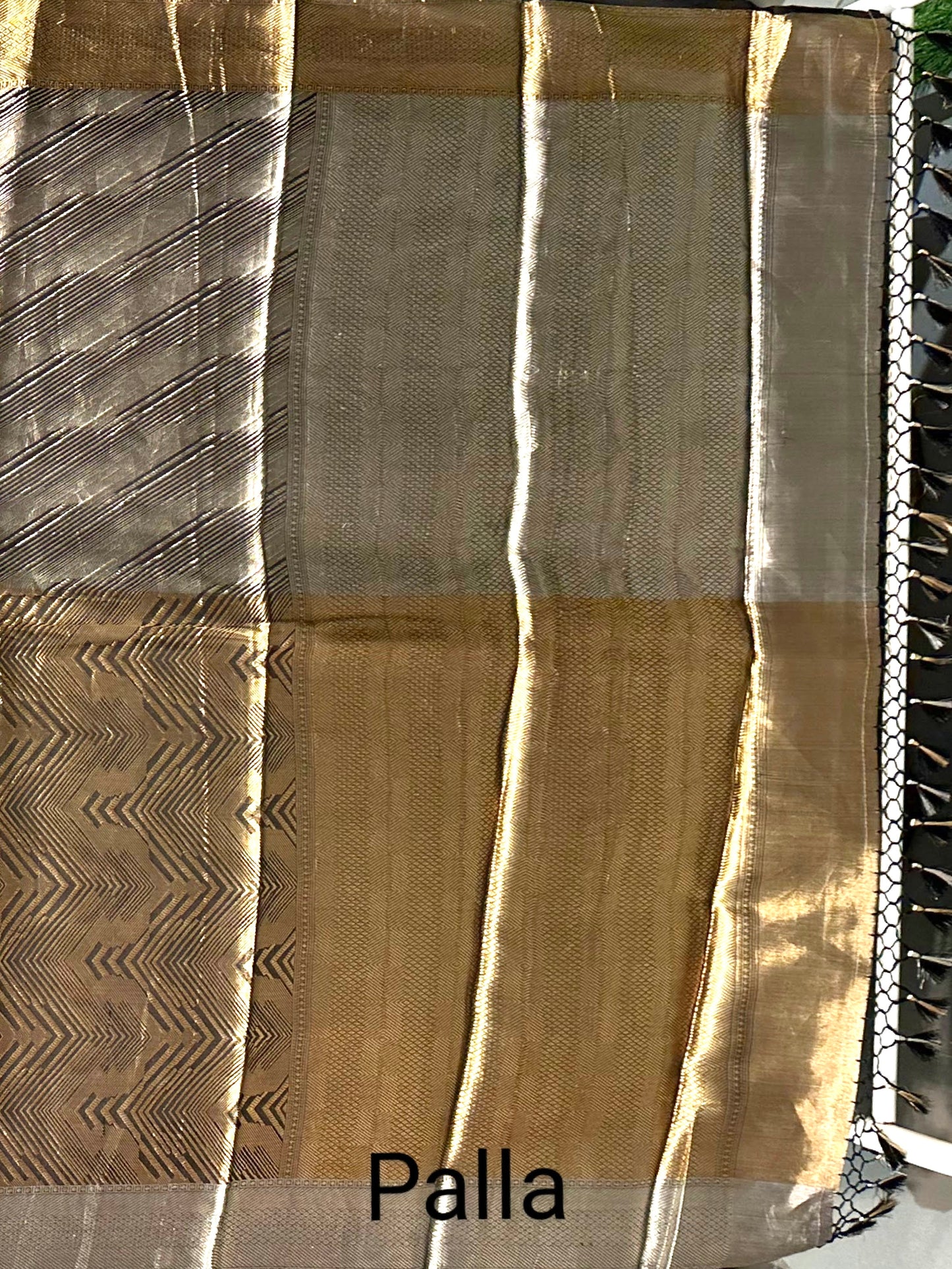 Black Pure Tissue Silk Saree