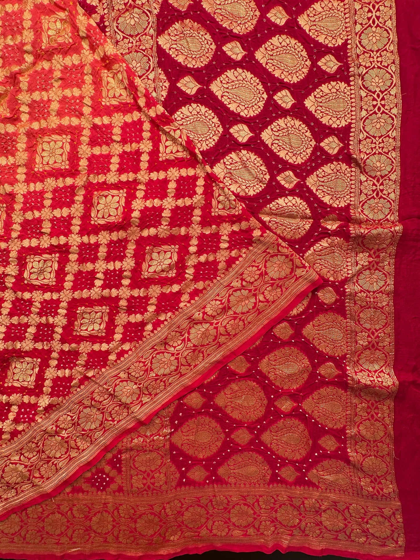 Pure Georgette Gharchola Bandhej Saree