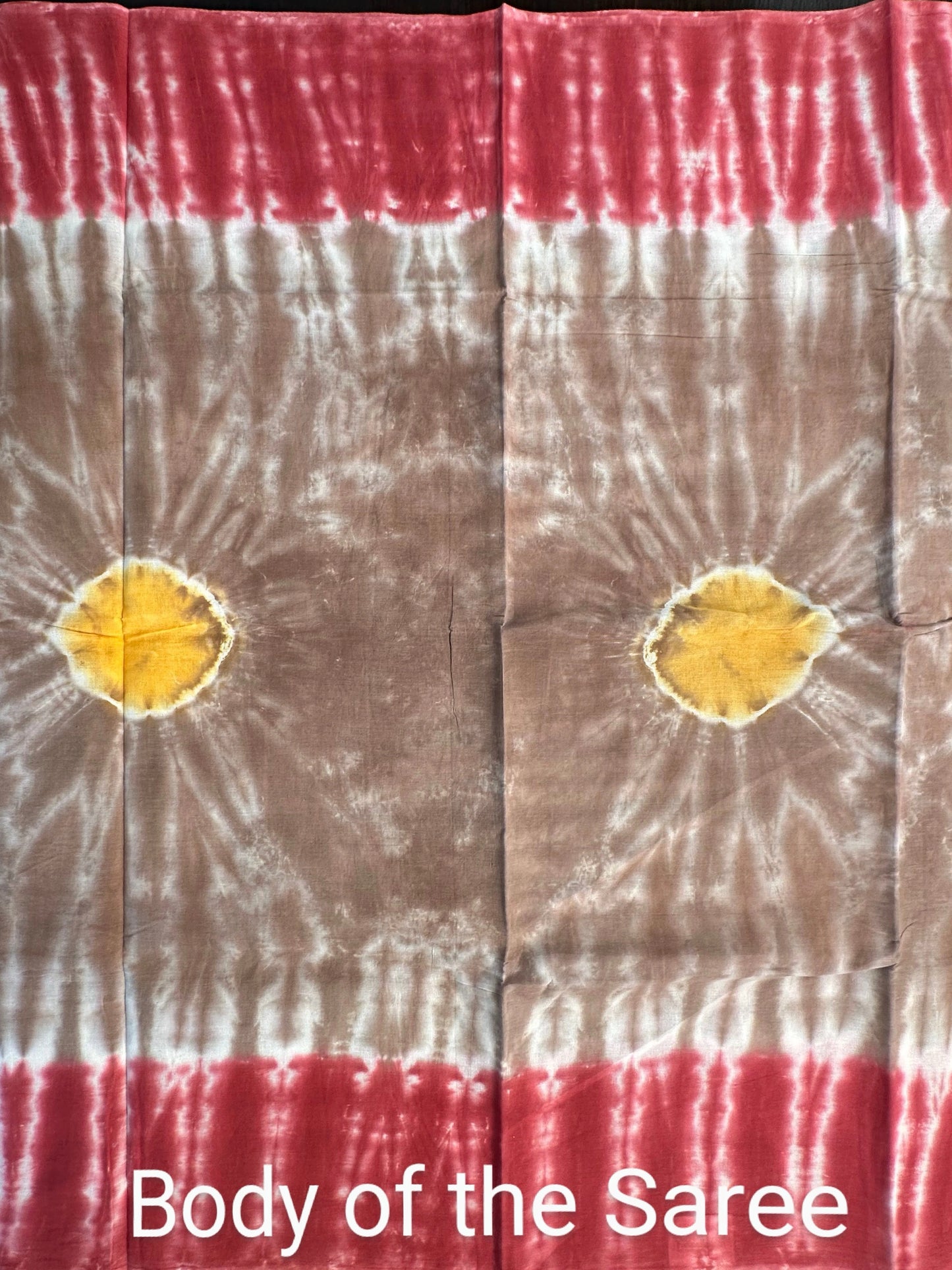 Beige Batik Pure Cotton Saree