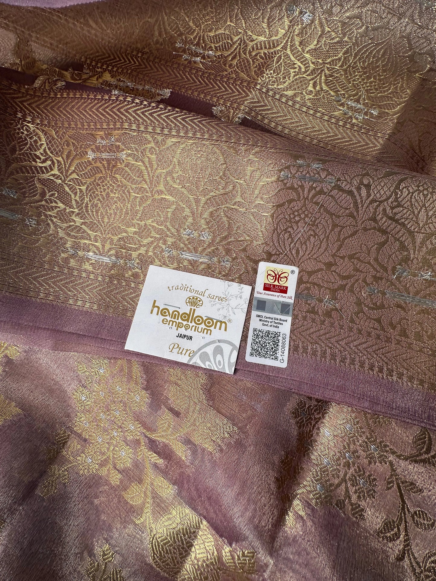 Mauve Tissue Silk Saree