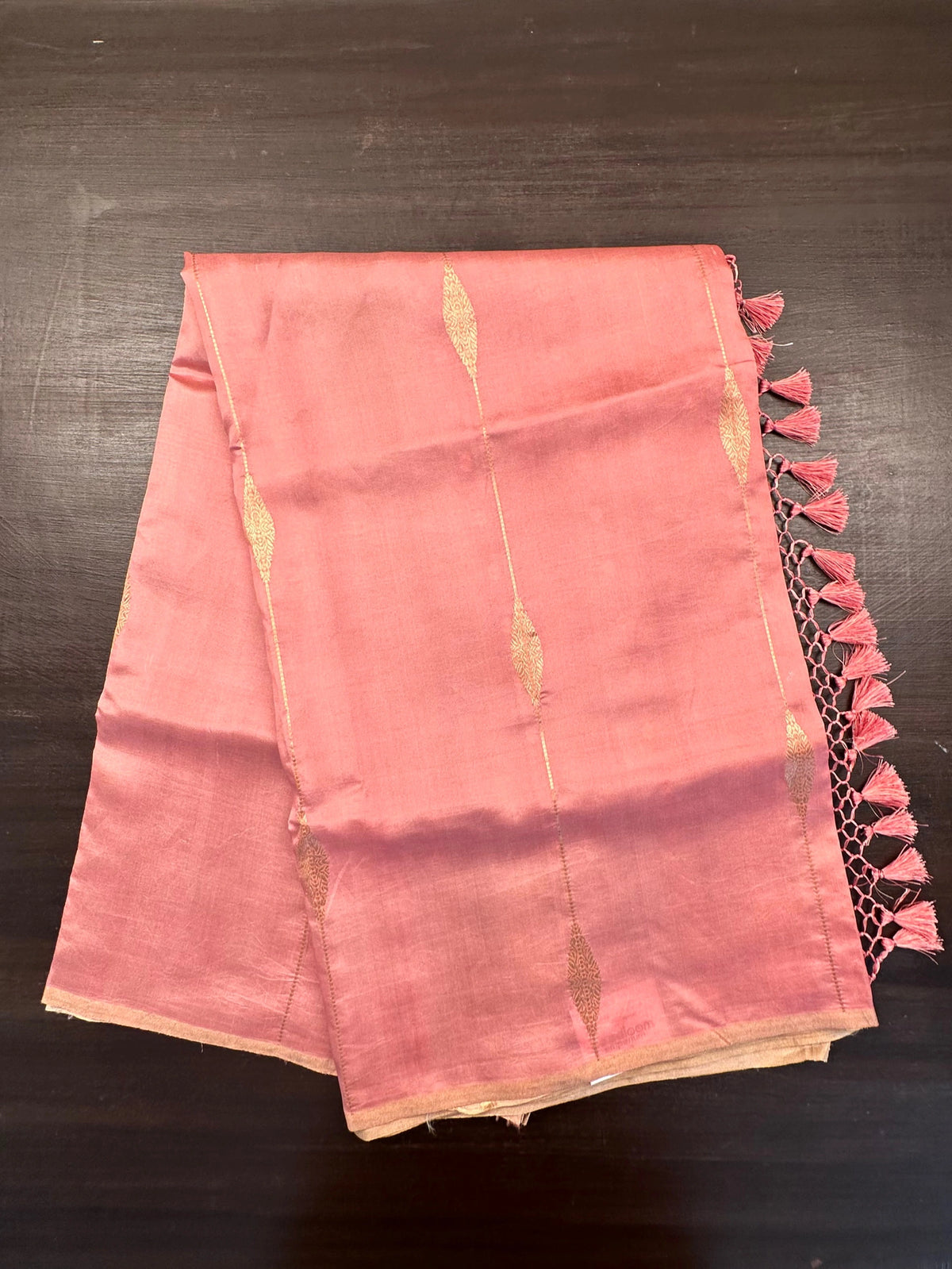 Dusky Pink-Grey-Sage Green Vedika Banarasi Pure Silk Saree