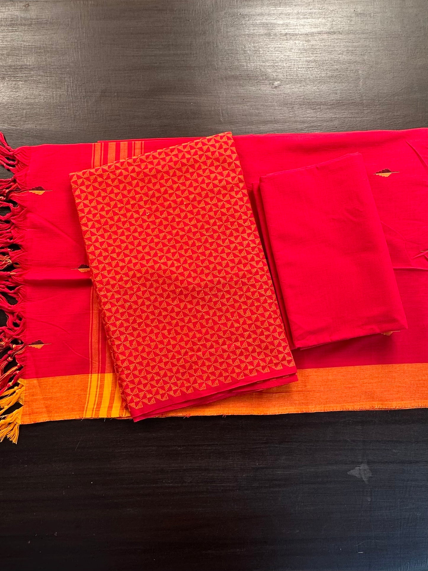 Jacquard Pure Handloom Cotton Suit