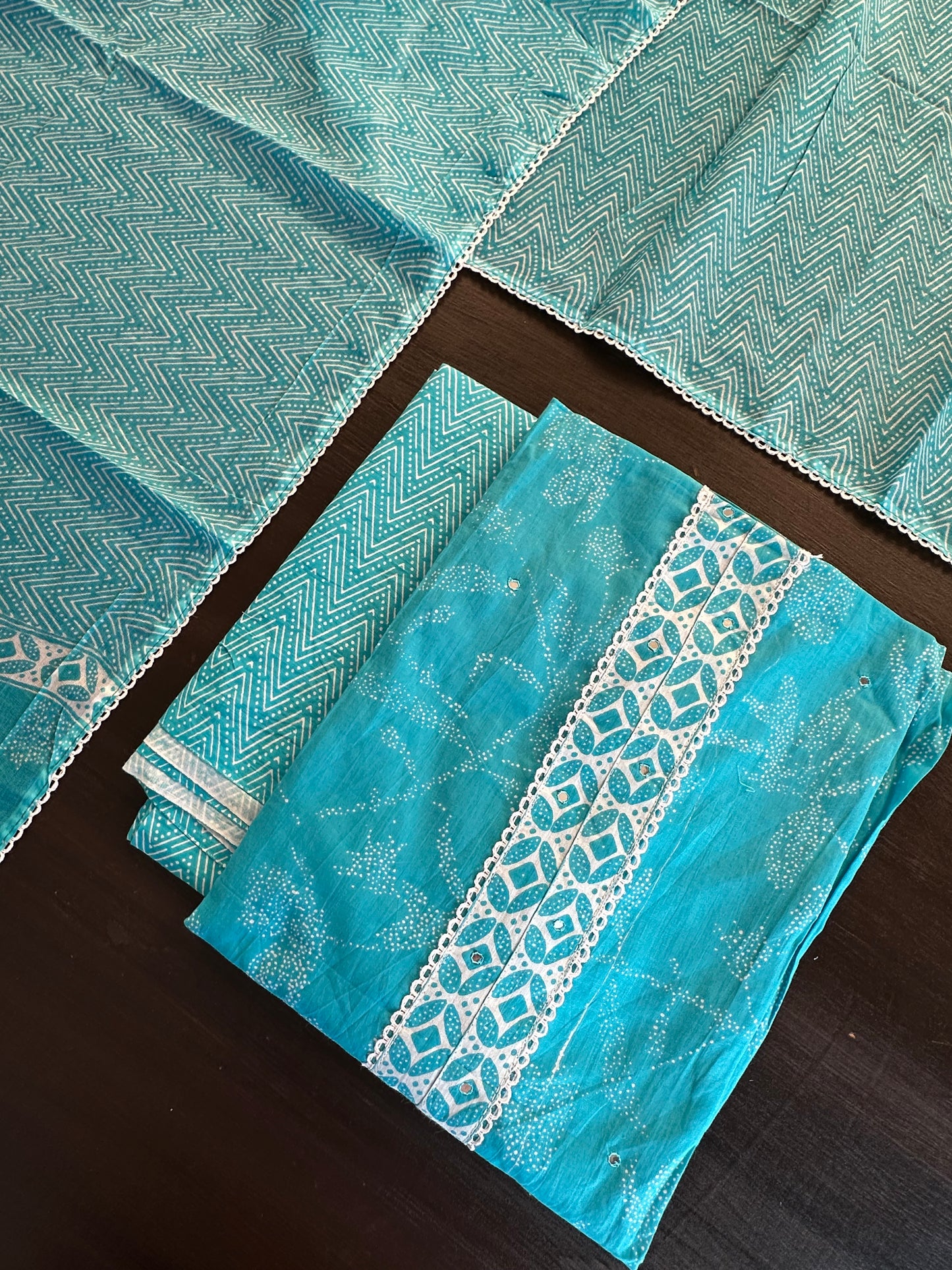 Jaipuri Necktie Cotton 3-Piece Suit