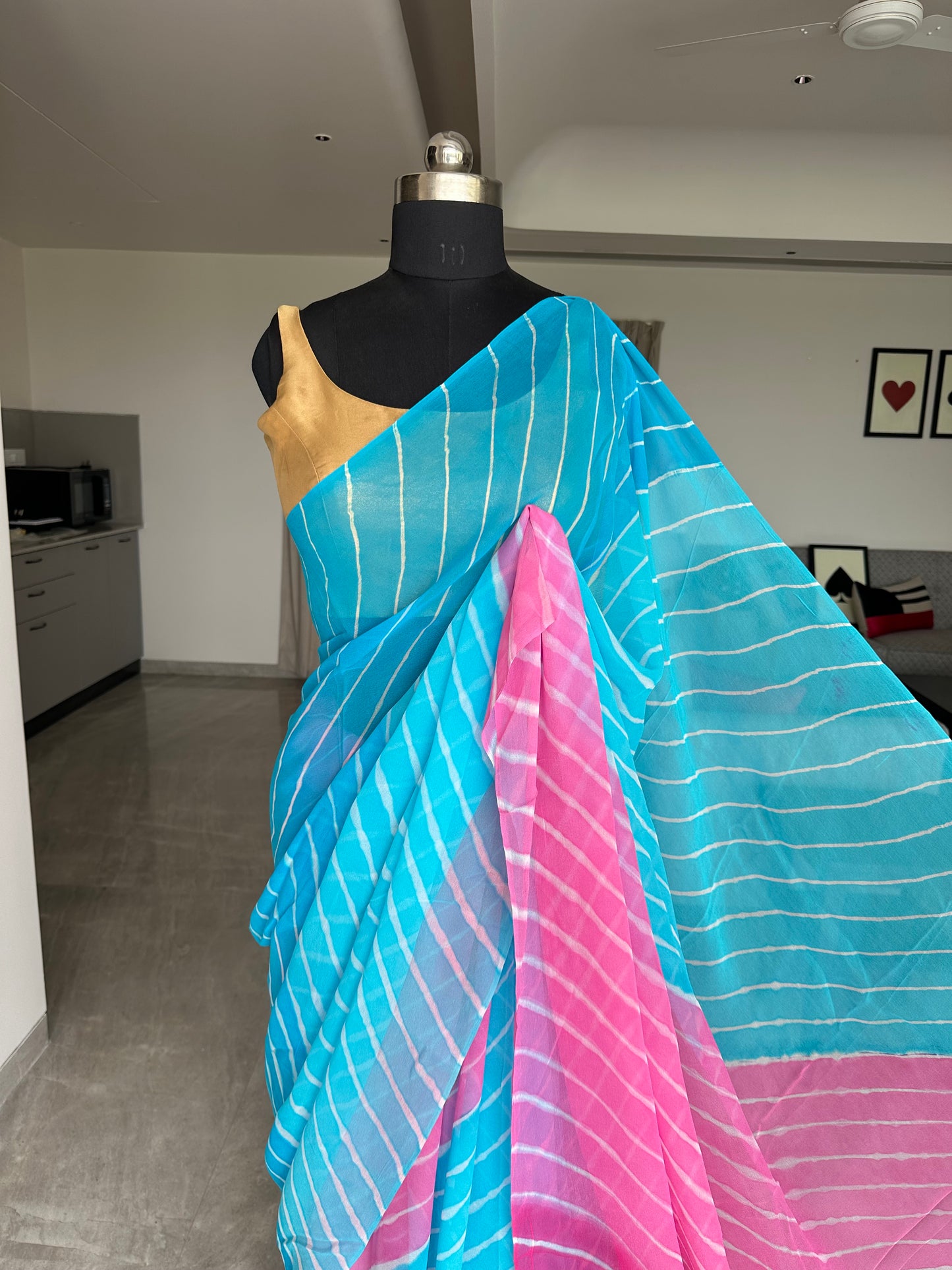 Leheriya Georgette Saree