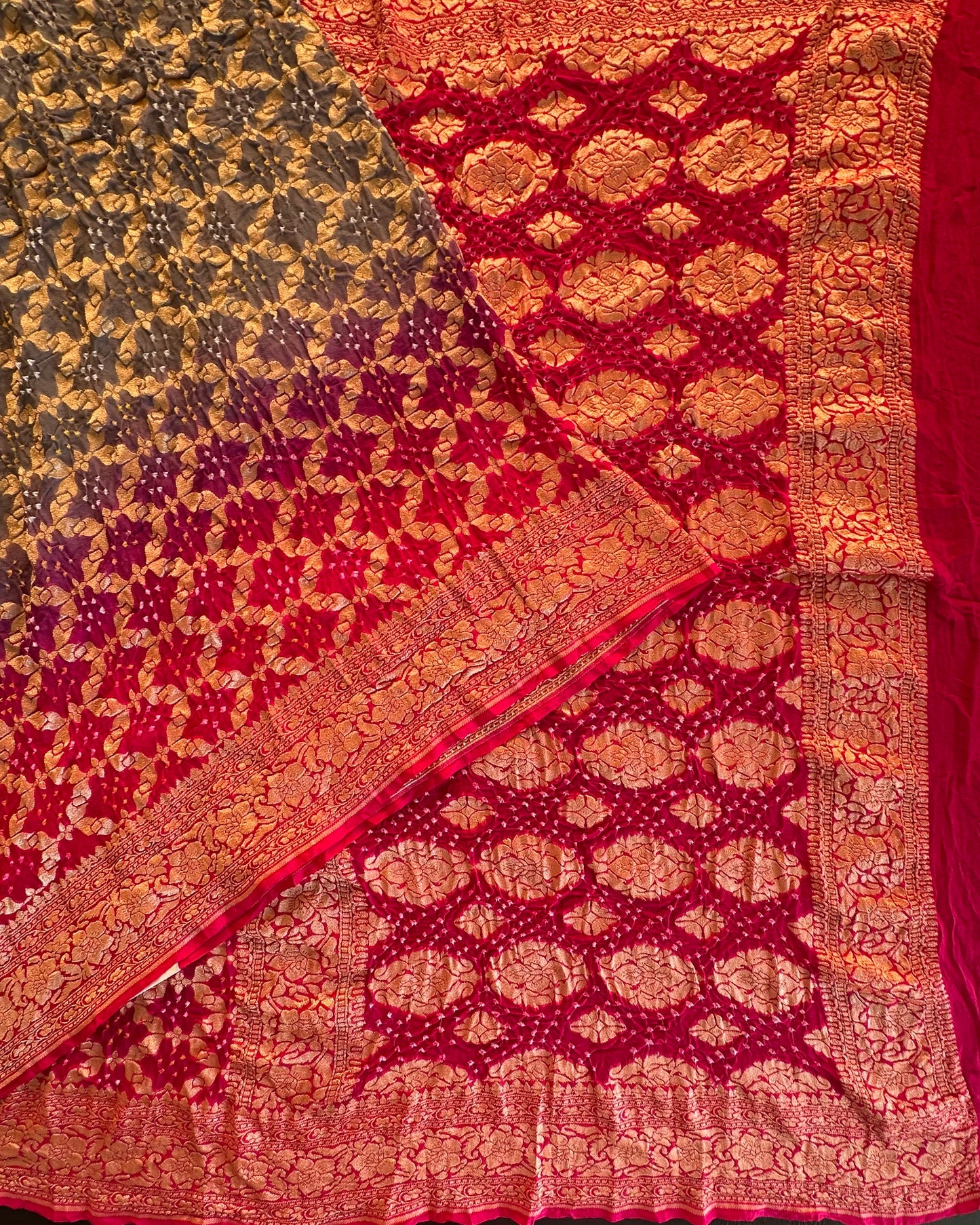 Pure Georgette Gharchola Bandhej Saree
