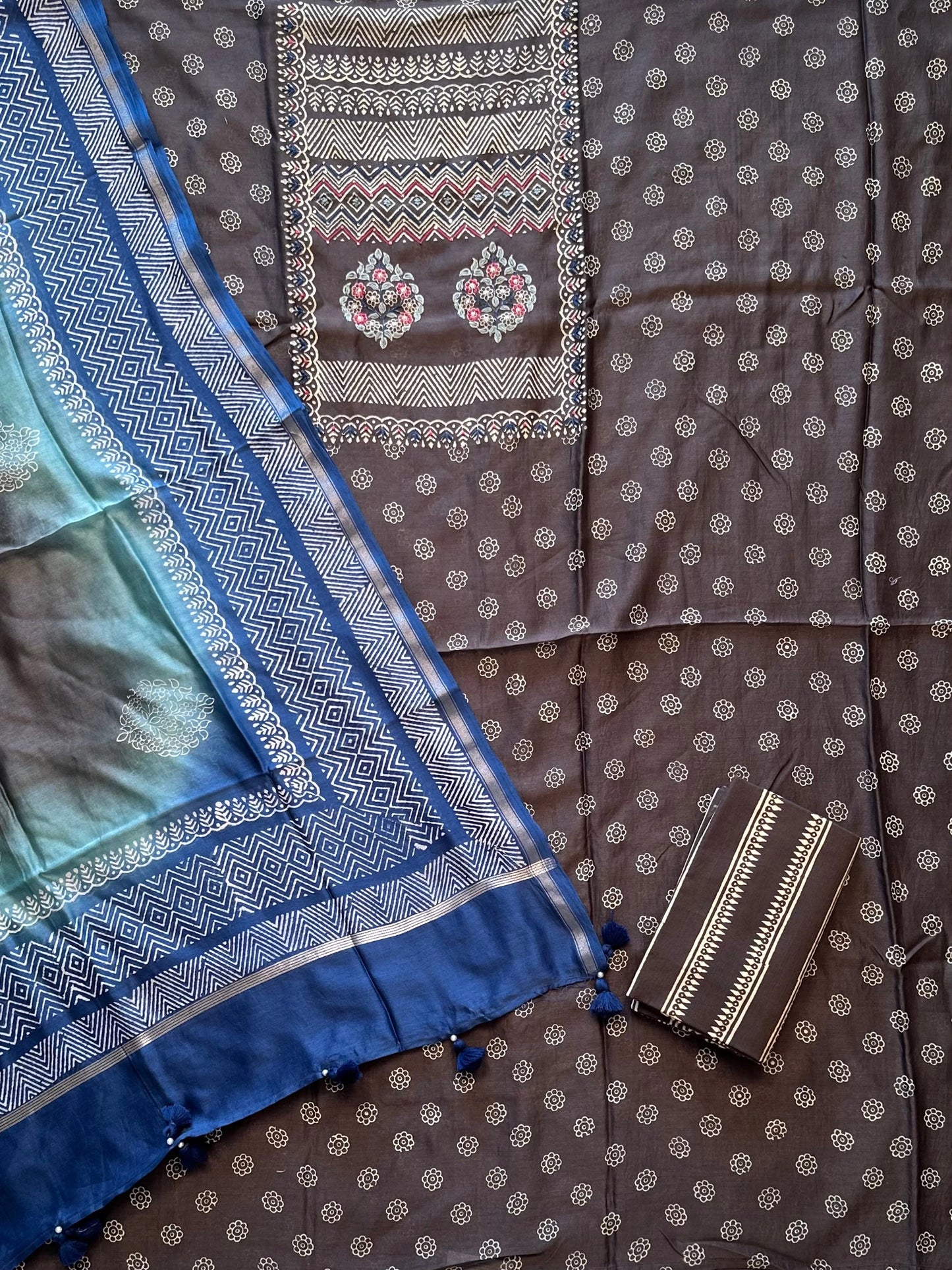 Pure Chanderi 3-Piece Suit