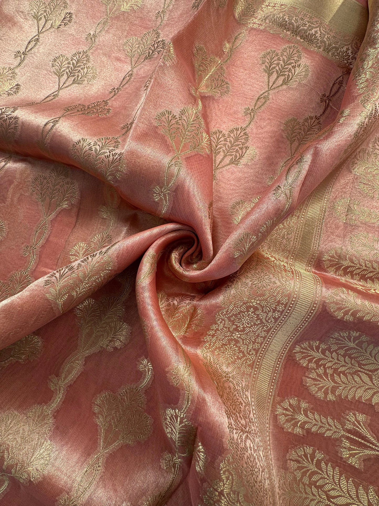 Pink Tissue Silk Saree