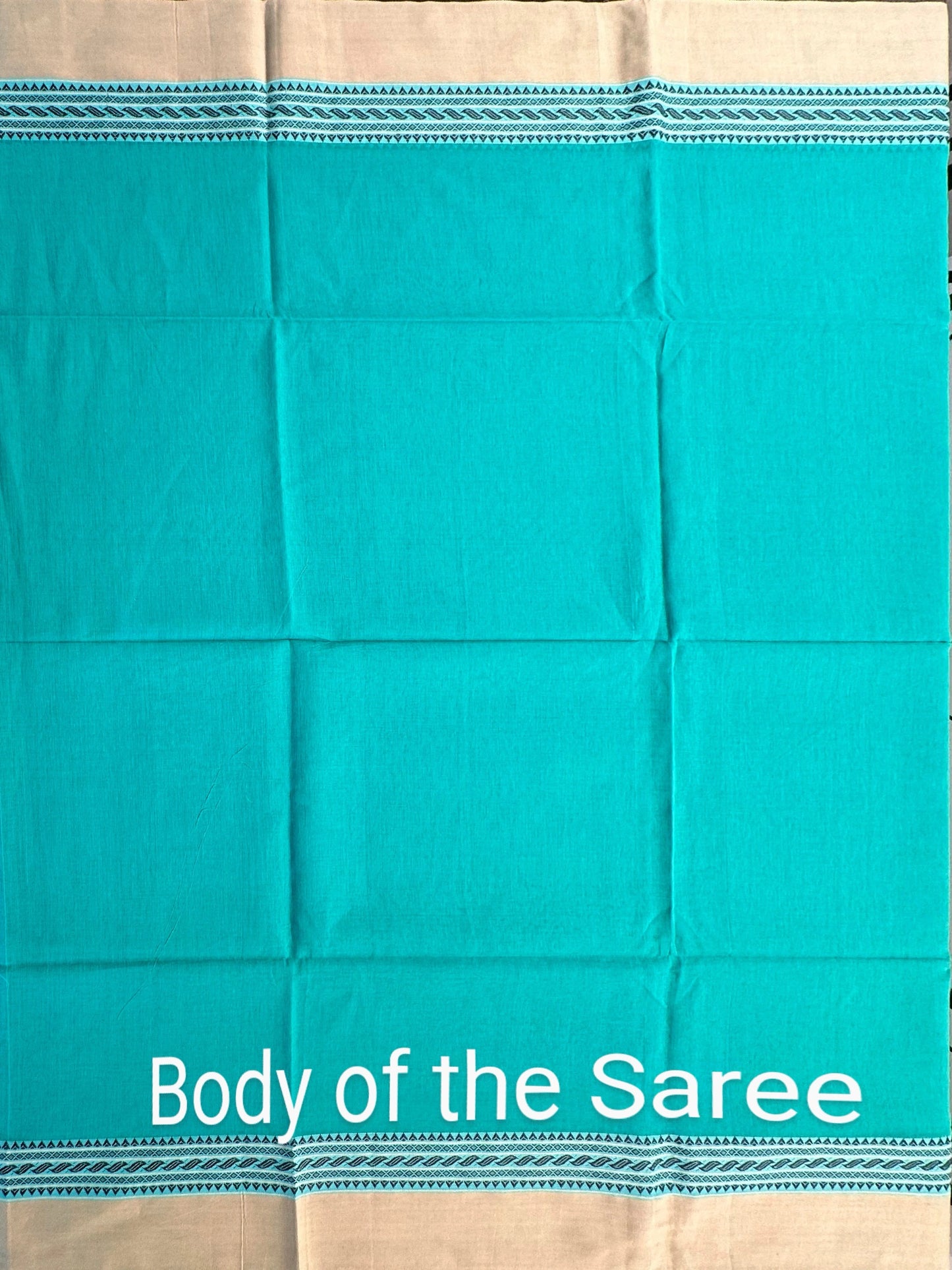 Green-Beige Tripura Cotton Saree