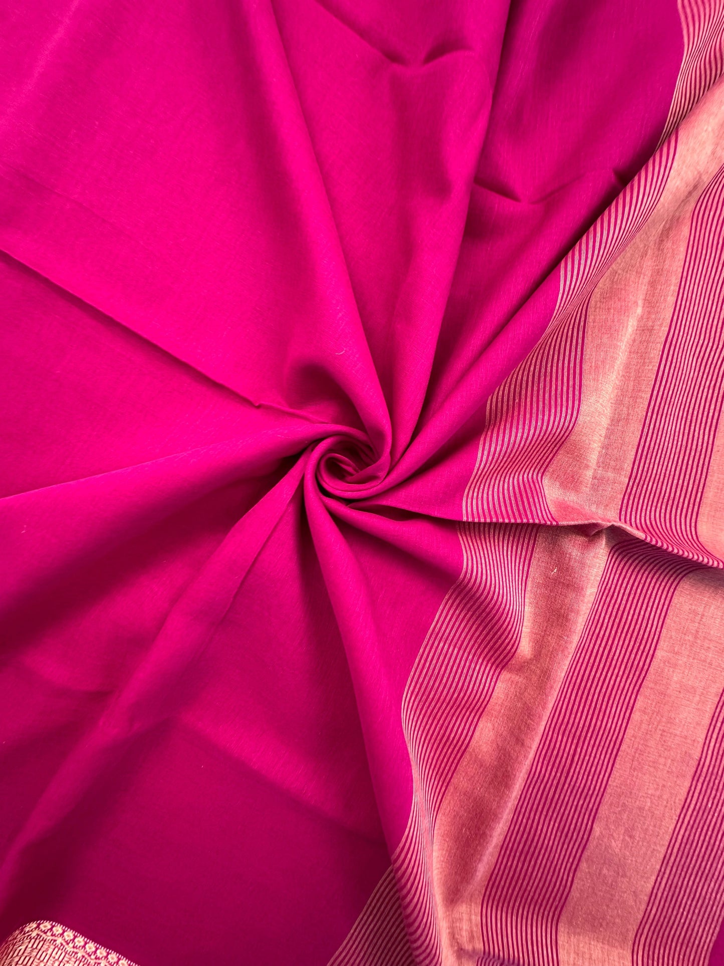 Magenta-Beige Piku Bengal Cotton Saree