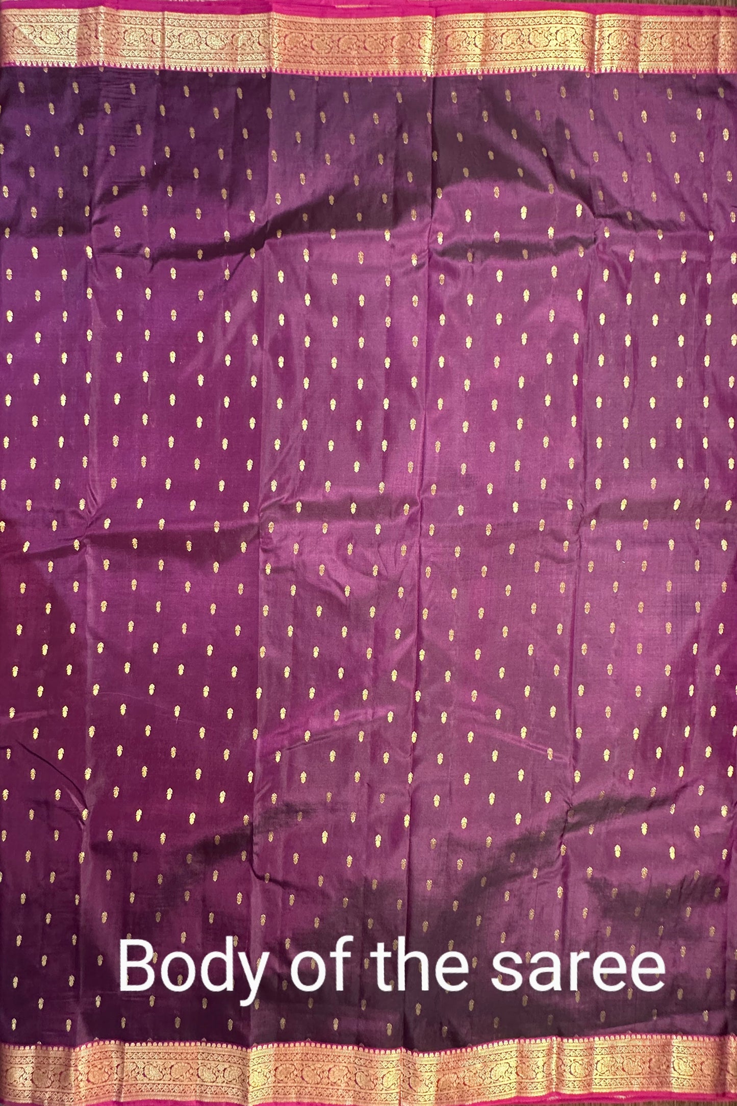 Wine-Rani Handloom Pondicherry Pure Silk Saree
