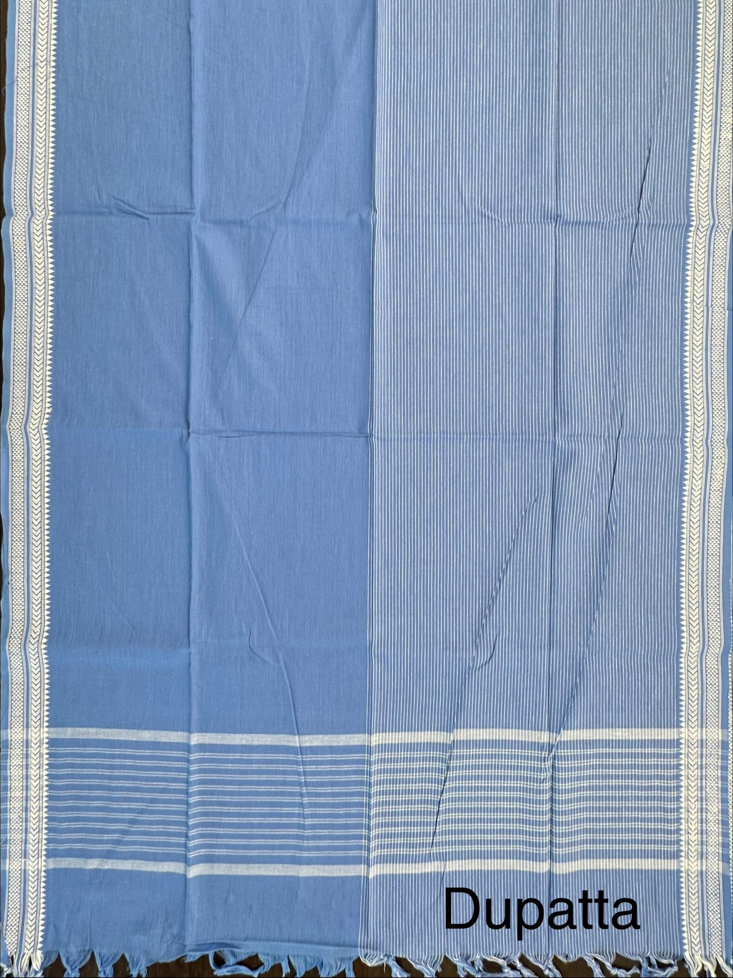 Blue South Cotton 3-Piece Suit