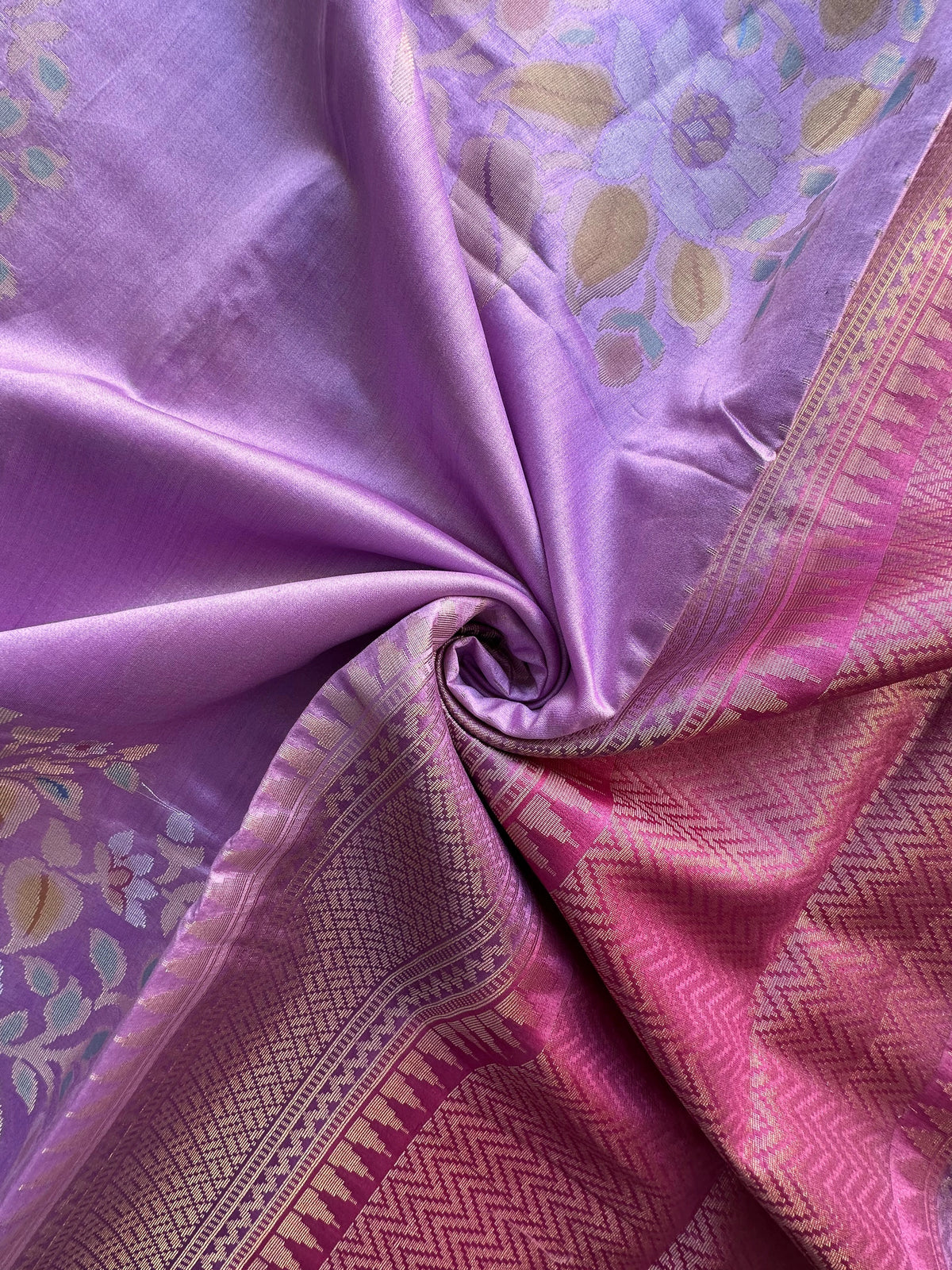 Purple Vishakha Pure Silk Saree