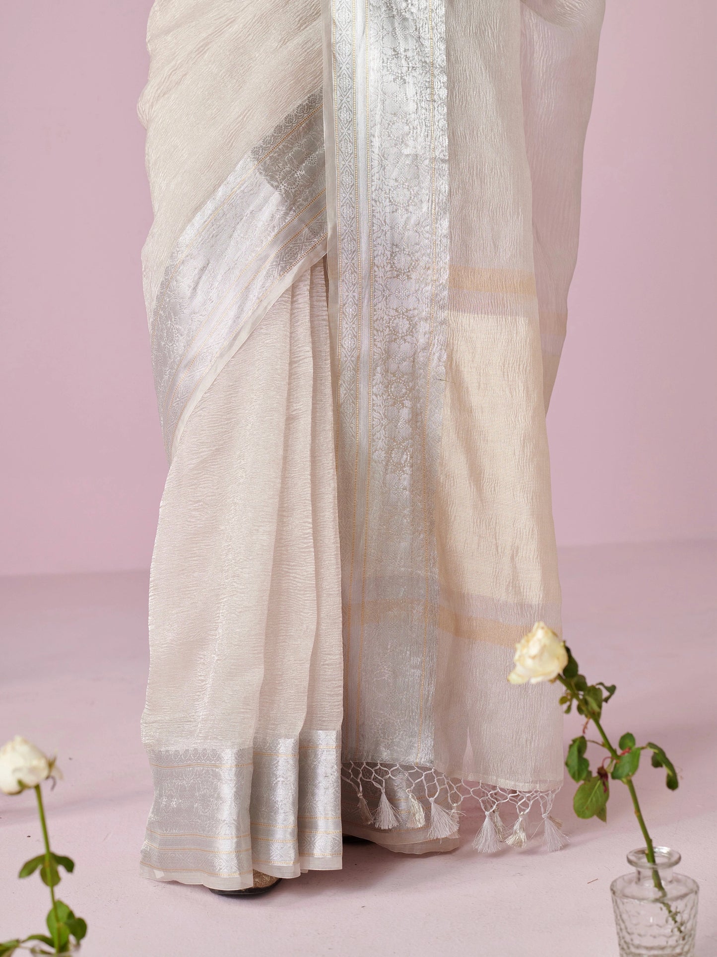 Silver Crush Pure Tissue Saree