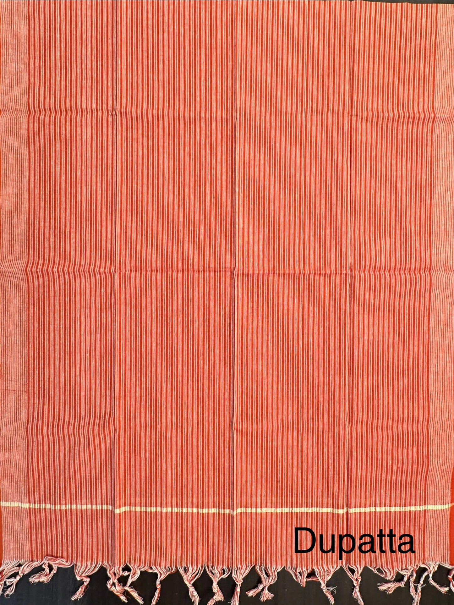 Peach Dharwad South Cotton 3-Piece Suit
