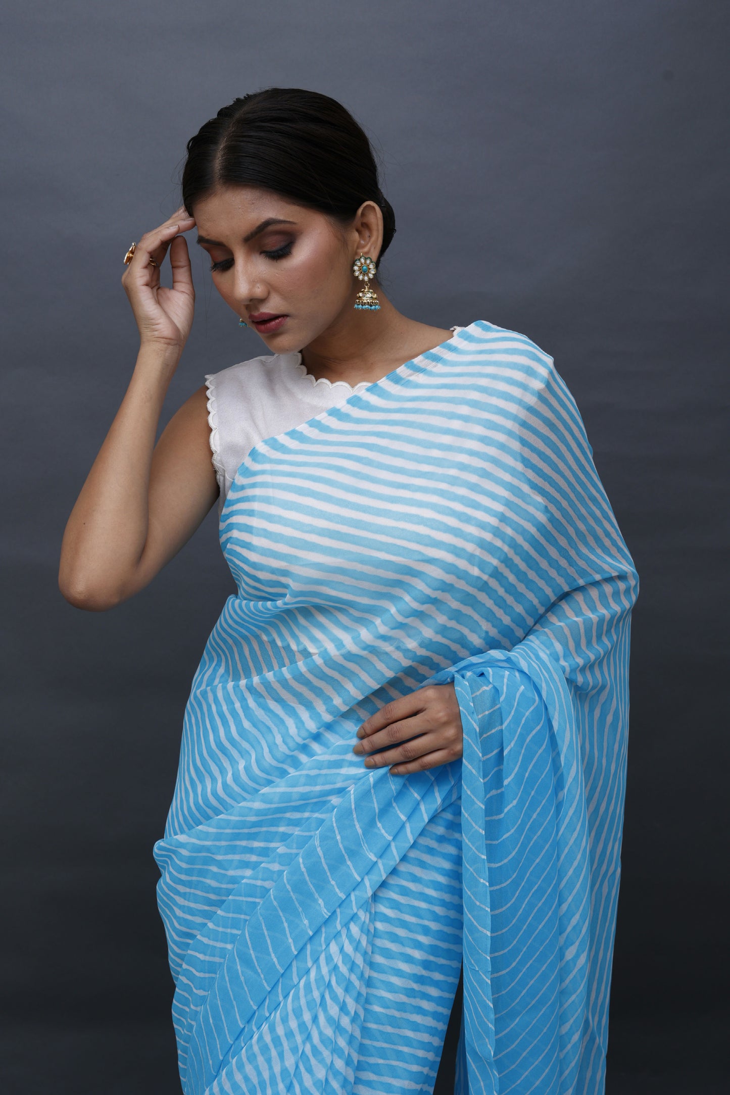Leheriya Georgette Saree