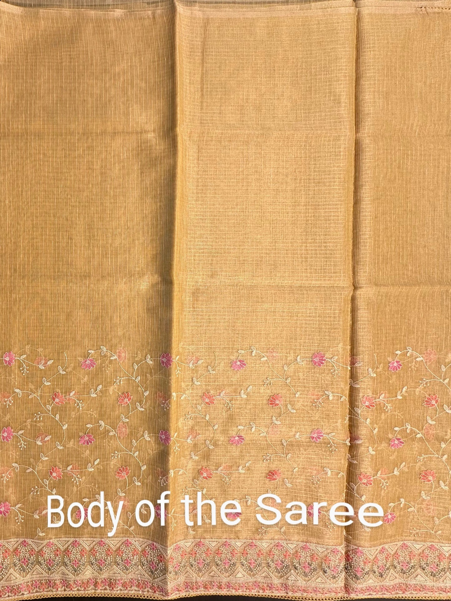 Mustard Fancy Tissue Saree