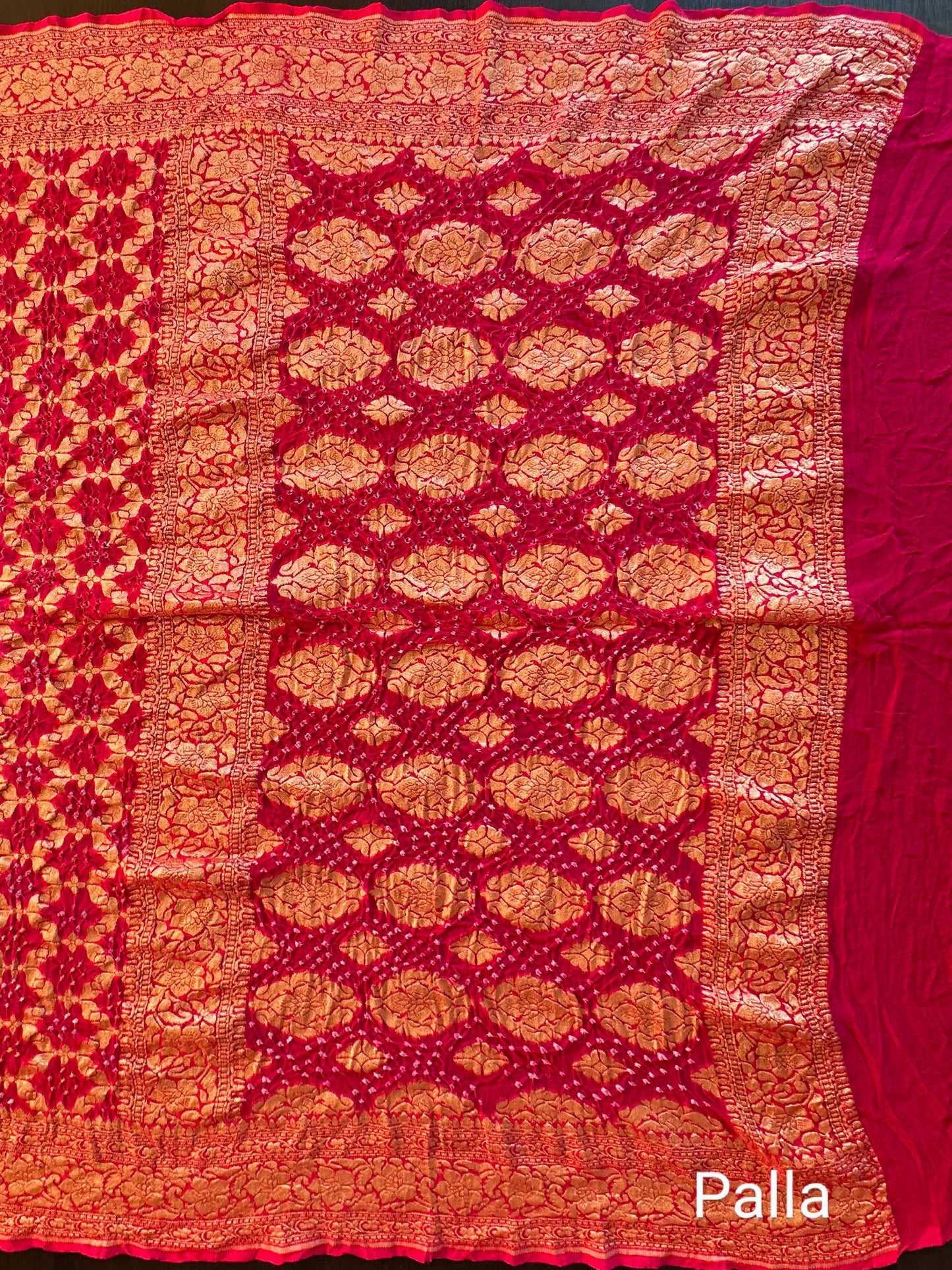 Pure Georgette Gharchola Bandhej Saree
