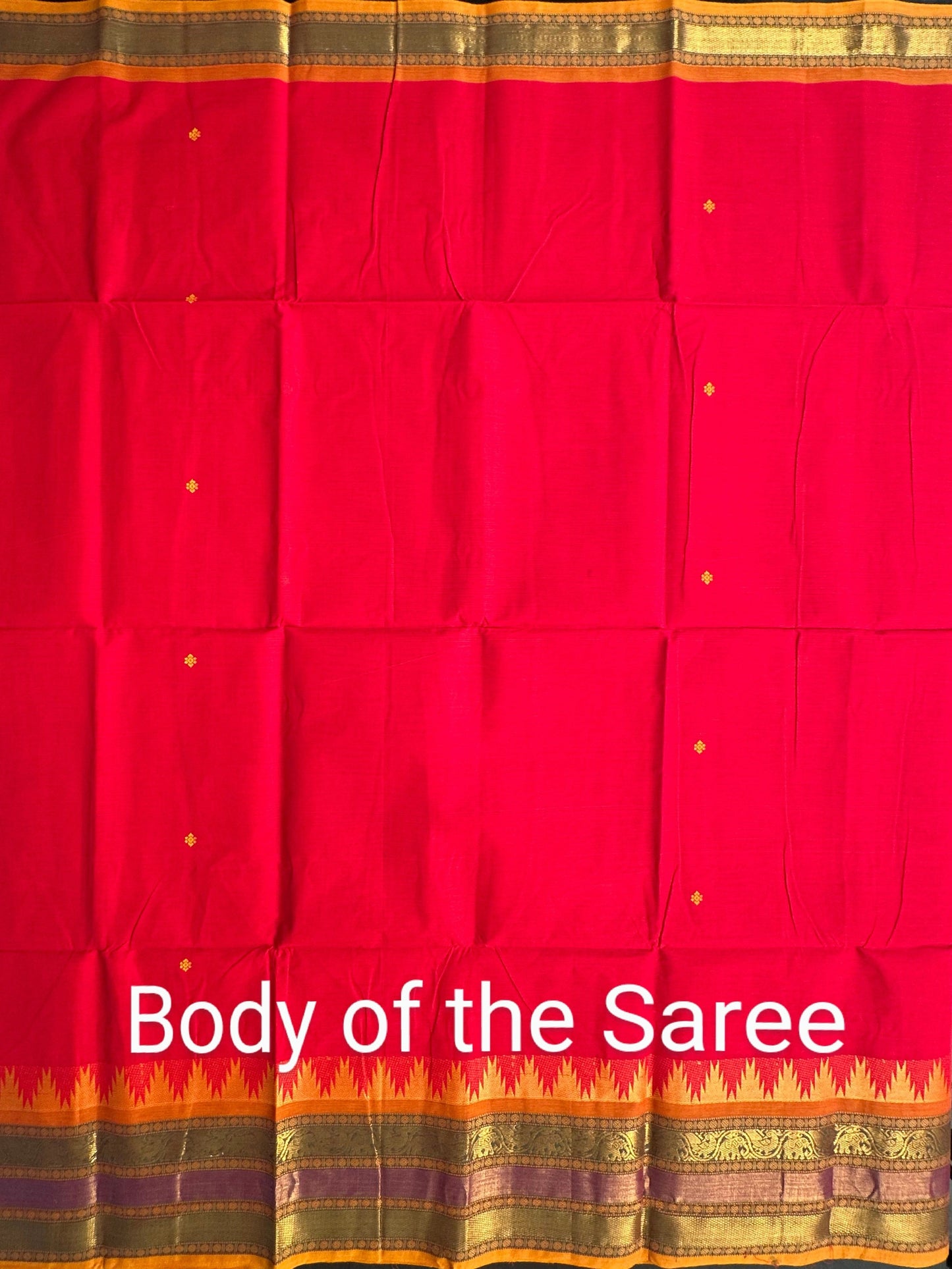Red Narayanpet Cotton Saree