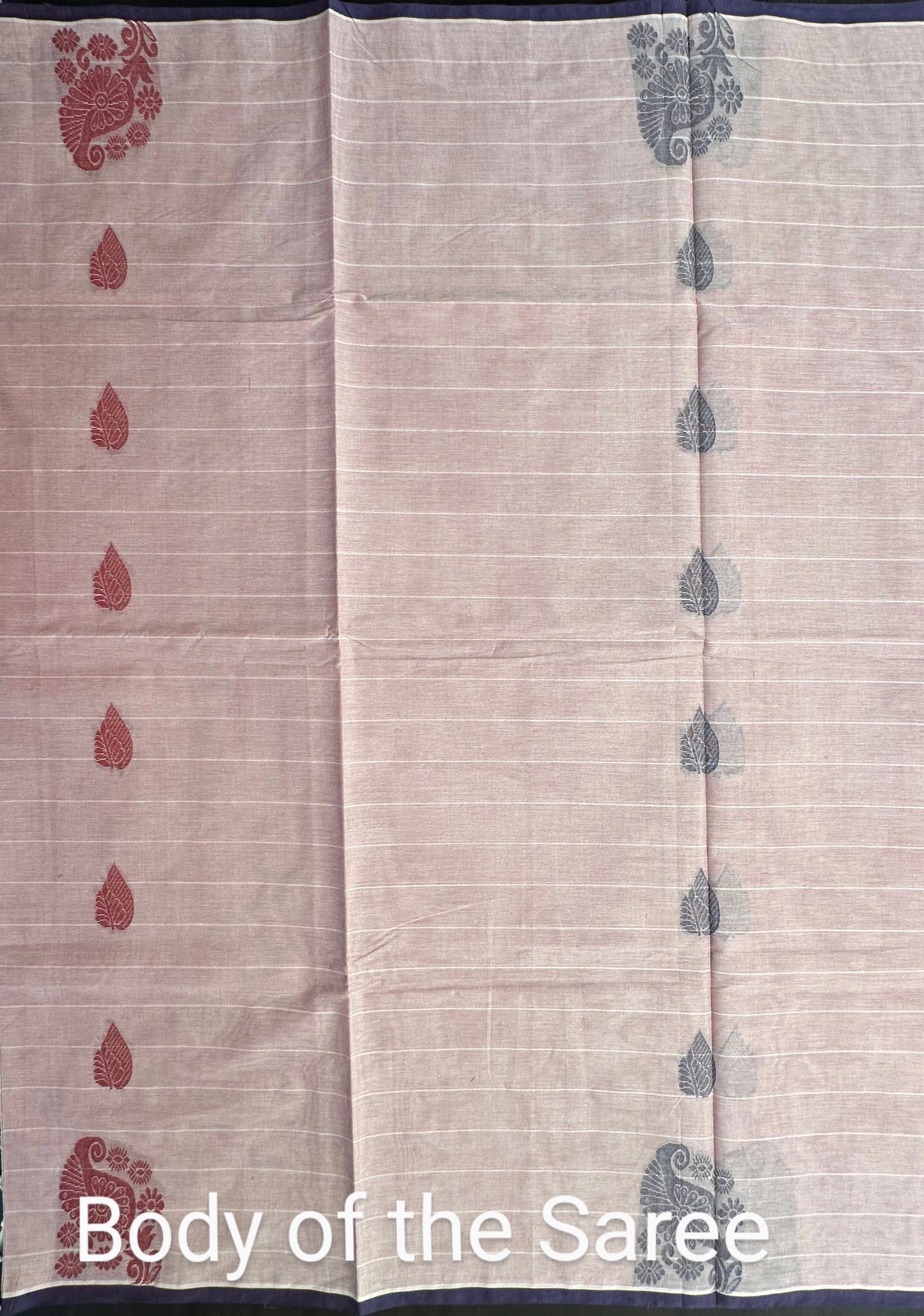 Light Mauve Village Pure Cotton Saree