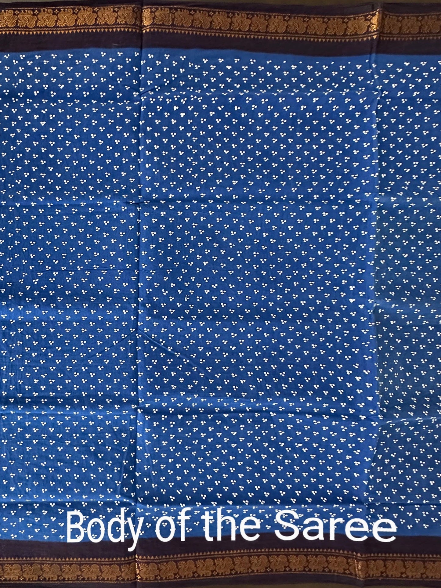 Blue Soongadi Cotton Saree