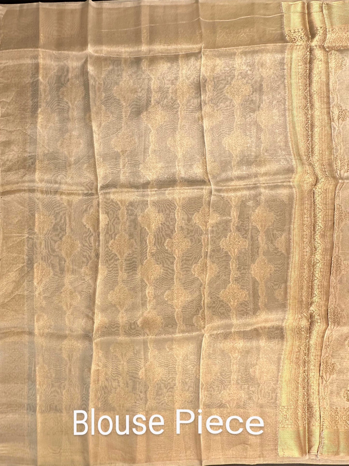 Light Golden Tissue Silk Saree