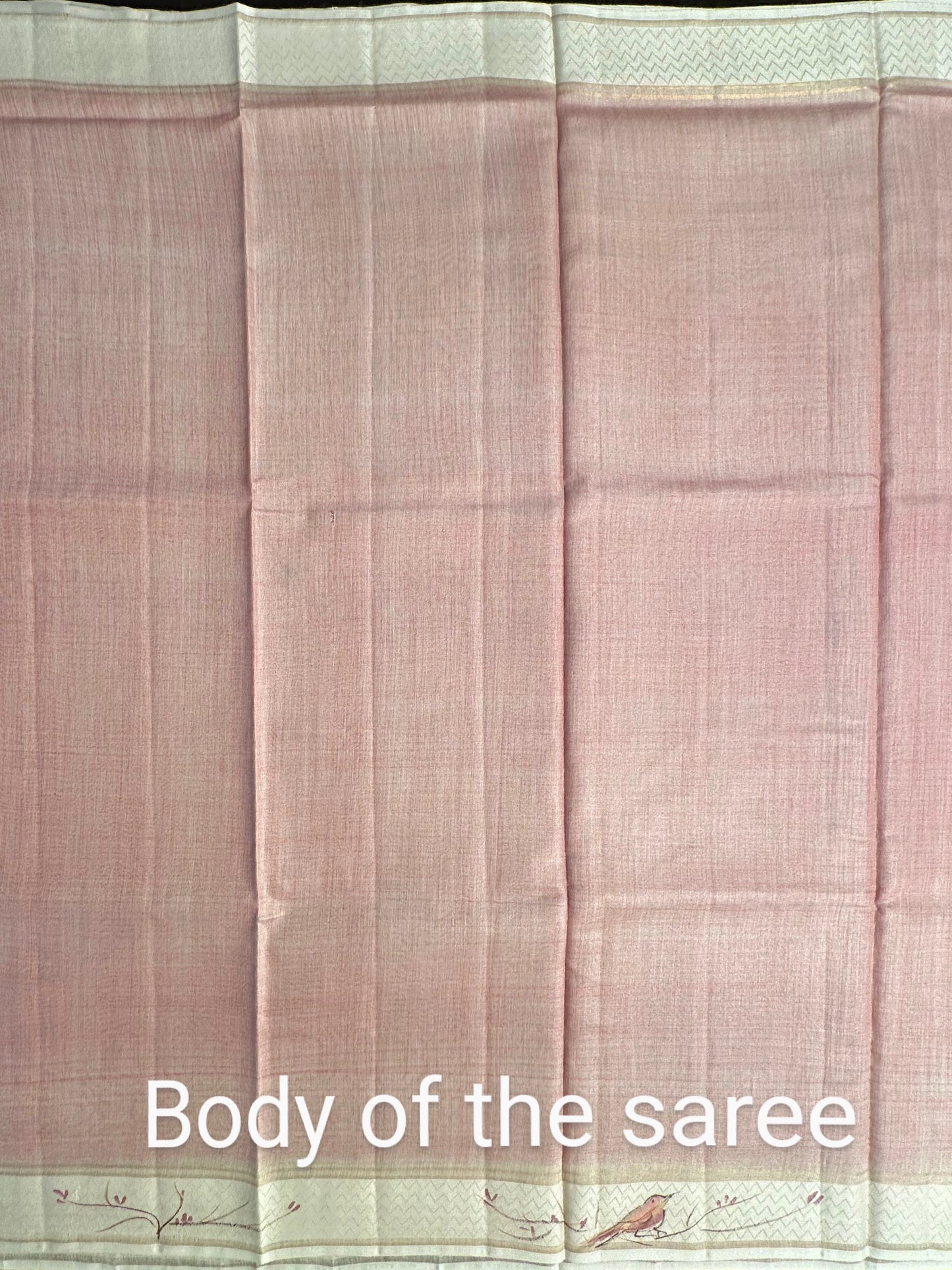 Dusky Pink Hand Print Saree